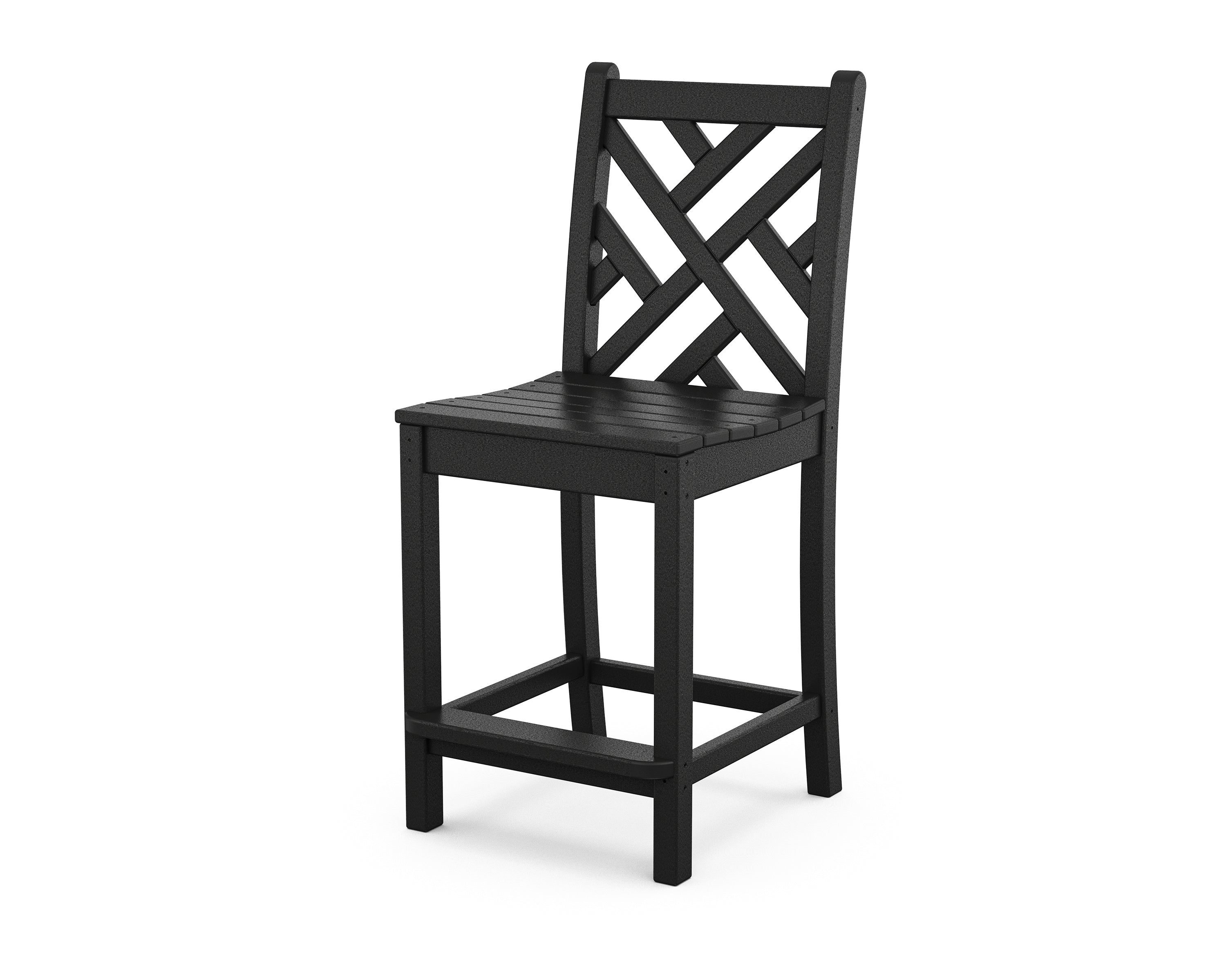 POLYWOOD Chippendale Counter Height Bar Stool - Durable Outdoor & Indoor Dining Chair for Kitchen, Patio, and Restaurant Use