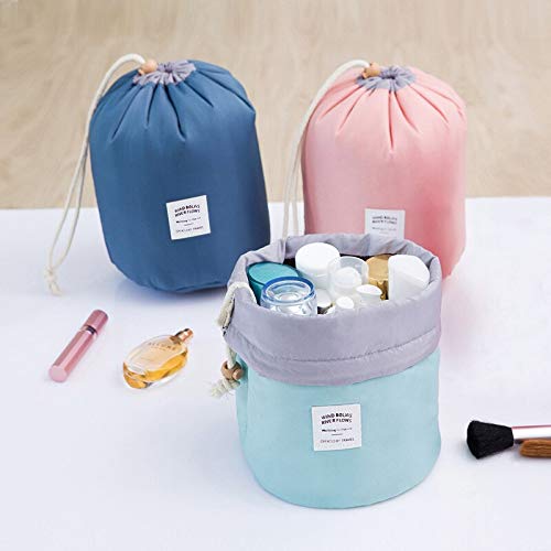 Eva Women's Round Cosmetic Organizer Bag - Travel Makeup Pouch with Free Heart-Shaped Box | Perfect for Travel, Home Storage & Gift Giving