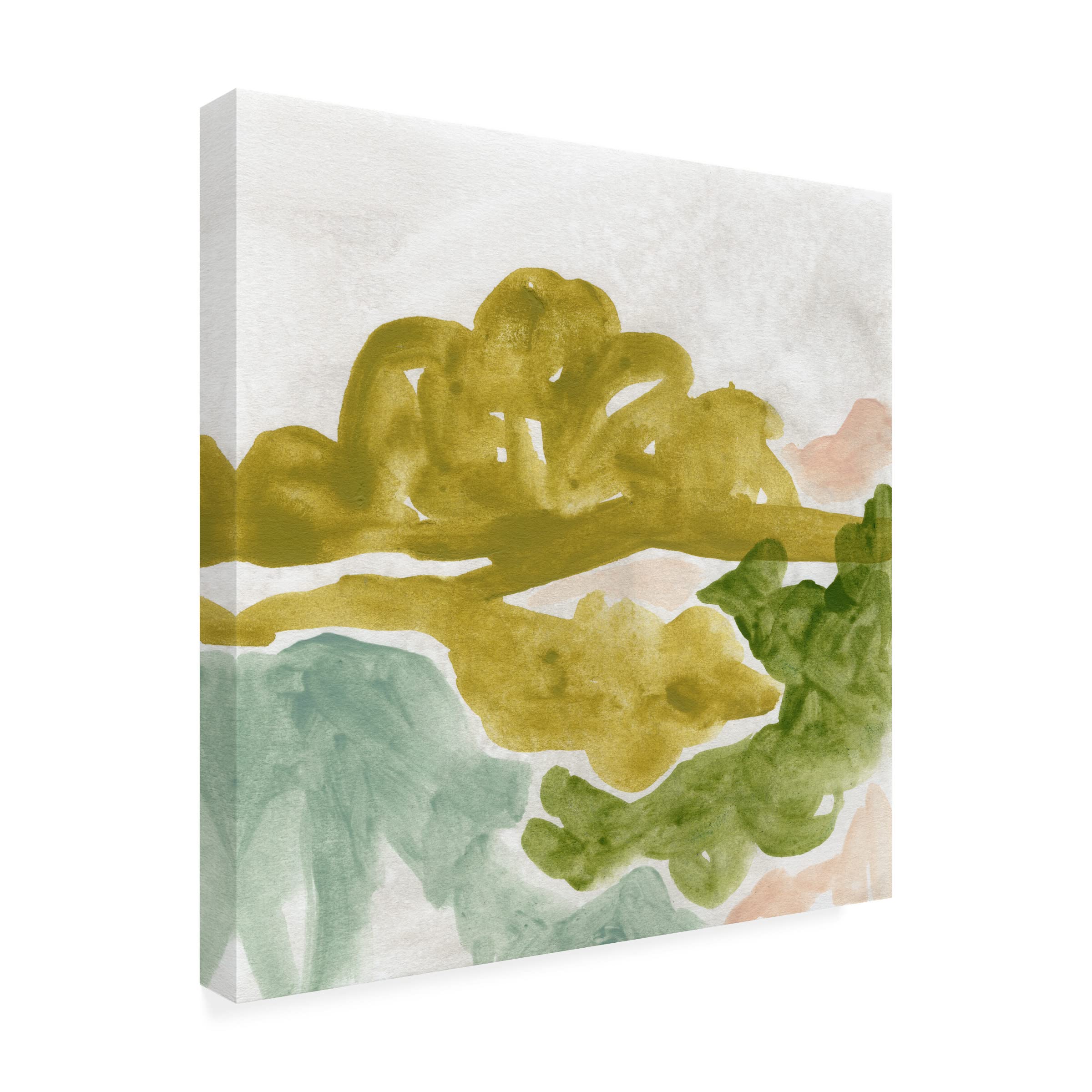 Trademark Fine Art 'Landscape Cameo VI' Canvas Wall Art Print by June Erica Vess - Nature Scenery Painting for Living Room, Bedroom & Office Decor