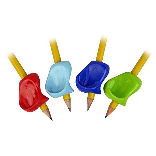 The Pencil Grip Pinch Grip - Ergonomic Writing Aid for Kids & Adults, 6-Pack Colorful Pencil Grips (TPG-12706) - Improves Handwriting & Reduces Hand Fatigue for School, Office & Art Projects