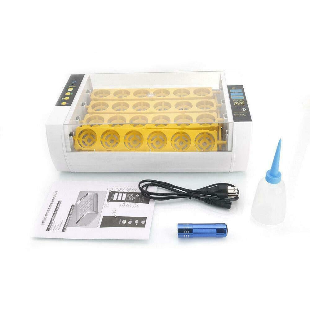 Automatic 24 Egg Digital Incubator for Chicken & Bird Eggs - Precise Temperature Control - Perfect for Poultry Farming, Hatching Eggs & Backyard Chicken Coops