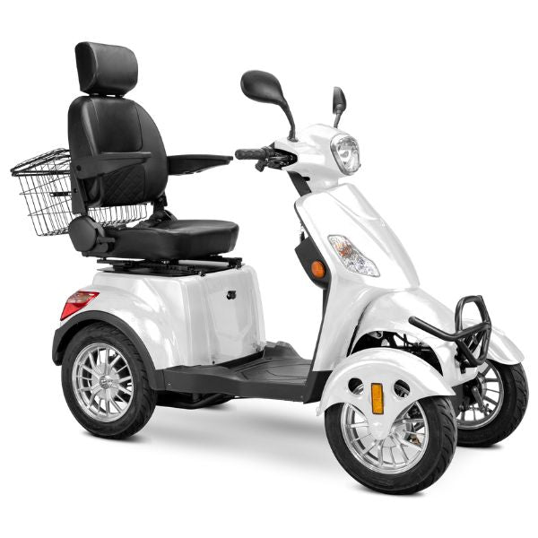 Premium Full Size 4 Wheel Mobility Scooter for Adults - Lightweight Electric Wheelchair with Long Battery Life - Ideal for Outdoor Travel, Shopping & Daily Mobility Assistance