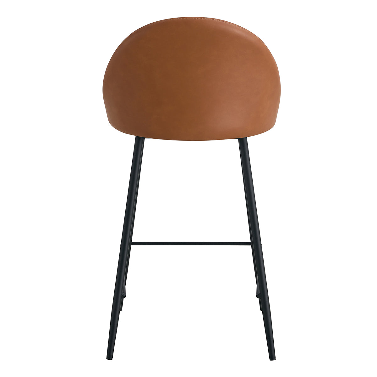 Premium Leo Leatherette Bar Stools (Set of 2) - Modern PU Leather Counter Height Stools for Kitchen Island, Breakfast Bar & Home Decor