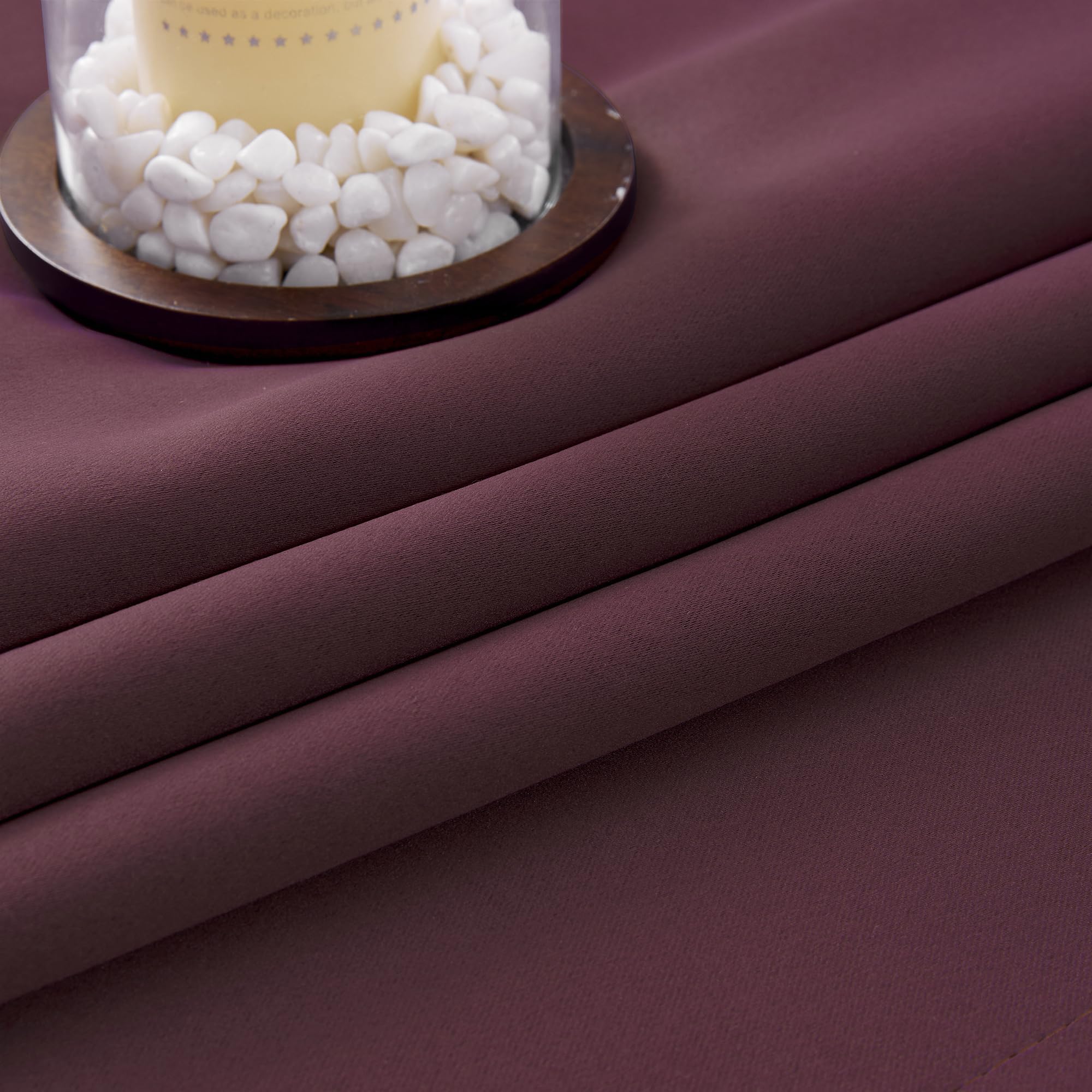 Thermal Insulated Blackout Curtains - 42x54 Inch Purple Red Drapes with Antique Copper Grommets for Bedroom, Living Room & Basement Windows | Noise Reducing & Energy Saving Window Treatment (1 Pair, Burgundy)