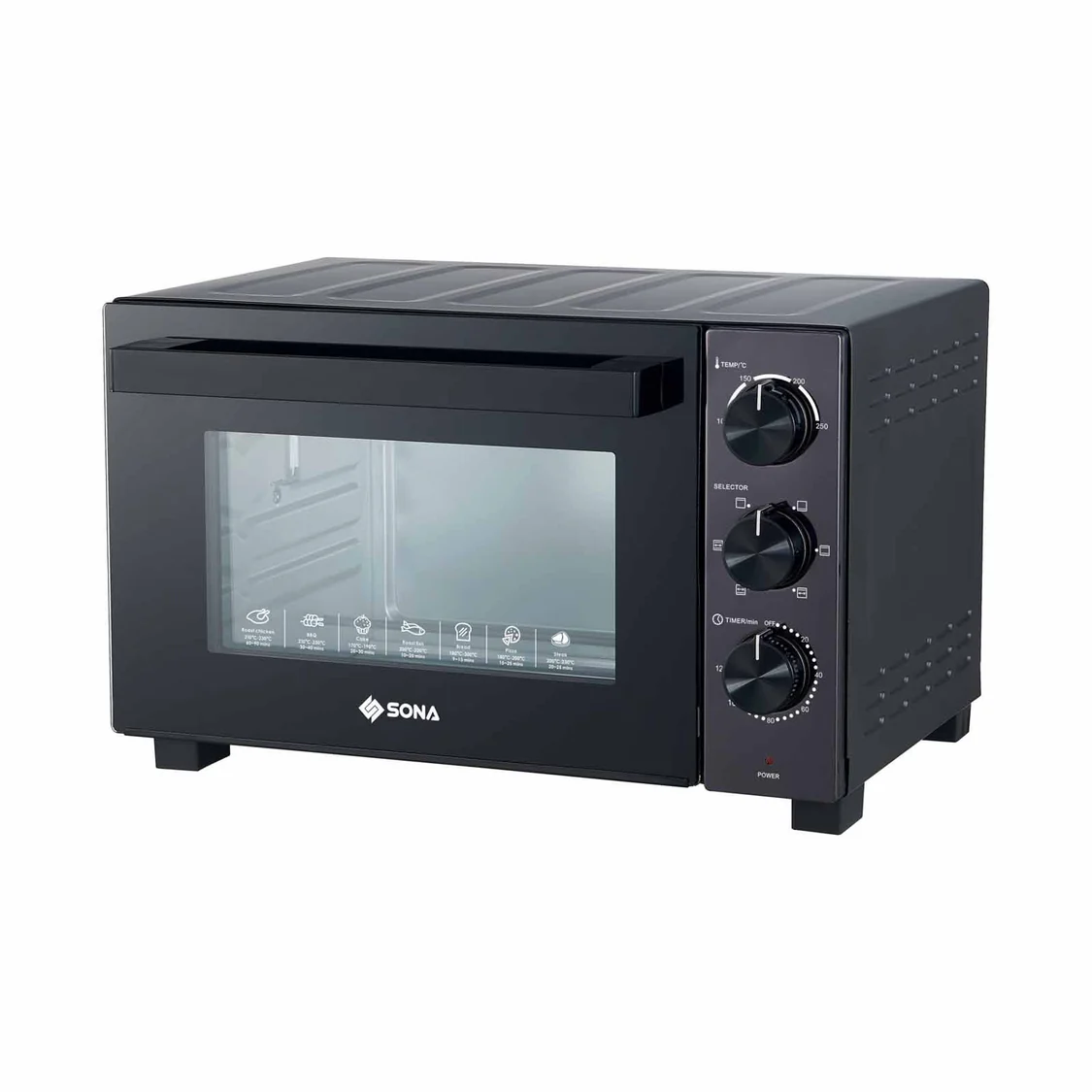 SEO2288 28L Electric Oven - Countertop Convection Toaster Oven with Bake, Broil & Toast Functions - Perfect for Baking, Roasting & Reheating in Home Kitchen