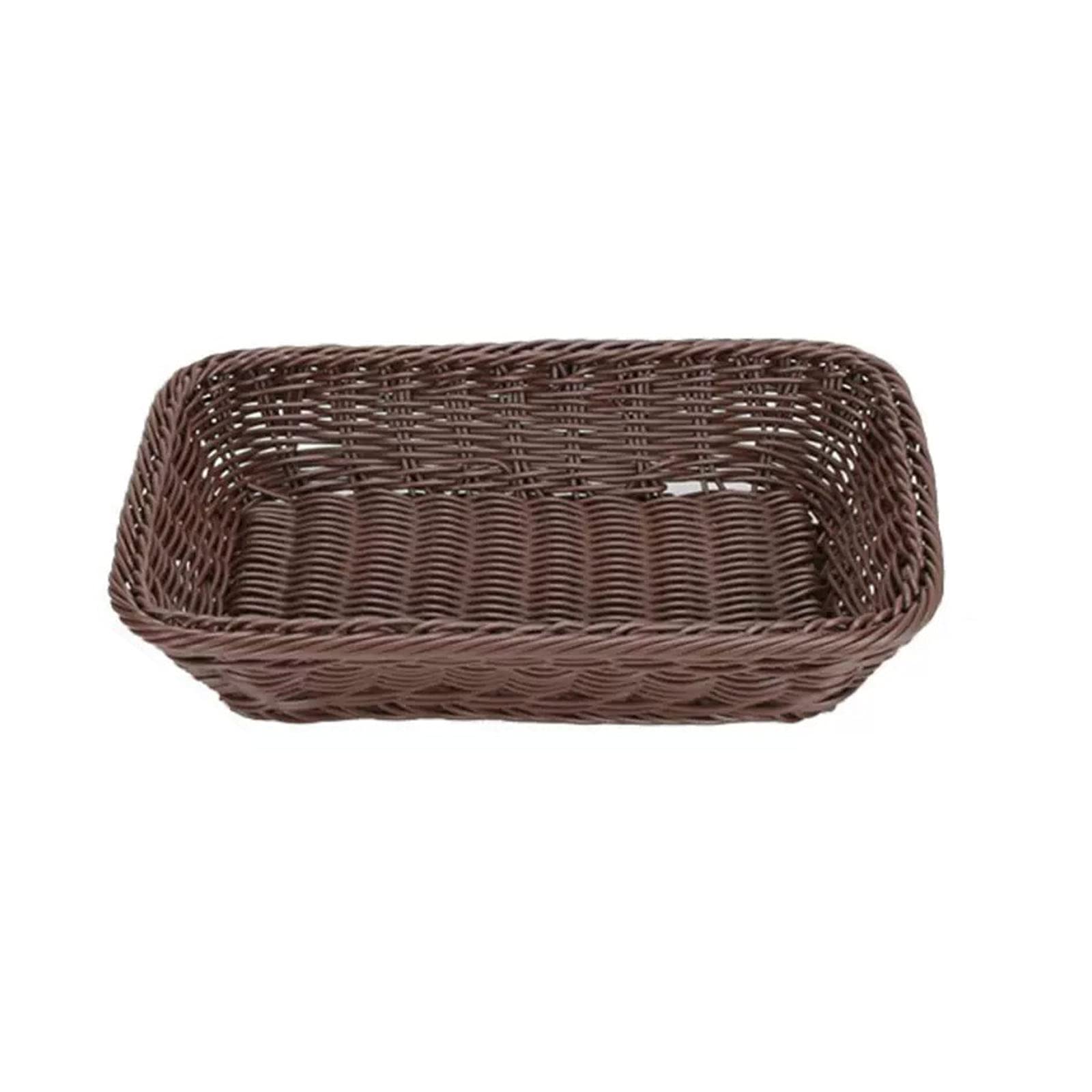 Durable Rectangular Woven Fruit Basket - Eco-Friendly Rattan Style Tabletop Serving Tray for Fruits, Vegetables & Bread | Perfect for Kitchen Counter, Dining Table, Picnics & Party Snack Display