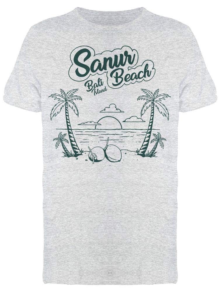 Sanur Beach Bali Island T-Shirt for Men - Comfortable Cotton Casual Tee for Travel, Vacation & Beach Outfits