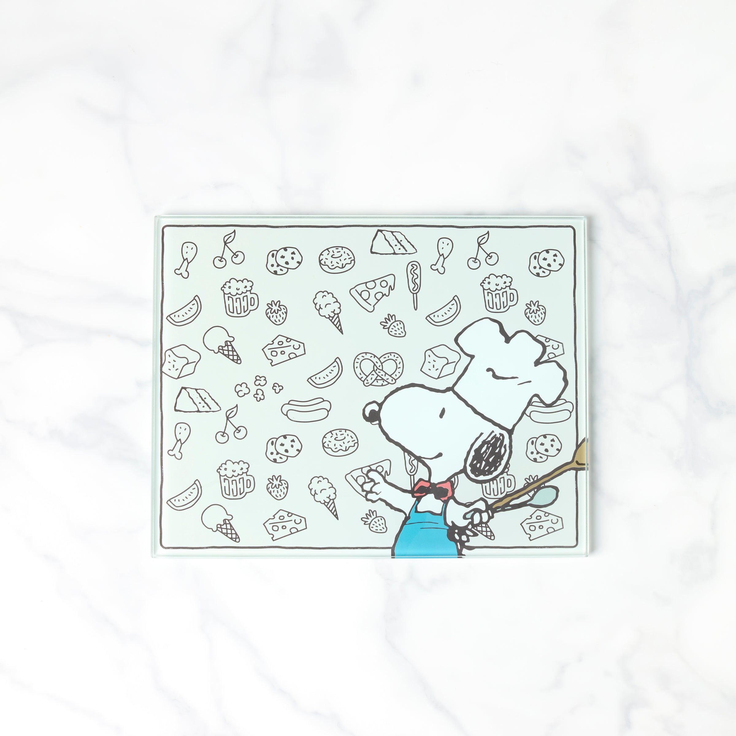 Chef Snoopy Small Cutting Board for Kitchen - Non-Slip Mini Chopping Board for Fruits, Vegetables & Herbs - Perfect for Meal Prep, Picnics & Small Spaces