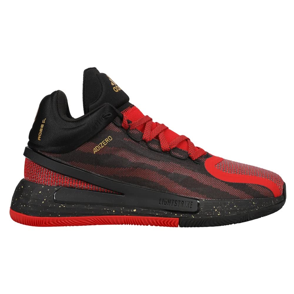 **adidas Men's D Rose 11 Basketball Shoes - Black & Red | High-Performance Sneakers for Casual Wear & Court Play**    **使用场景:** Perfect for basketball games, gym workouts, or everyday streetwear.