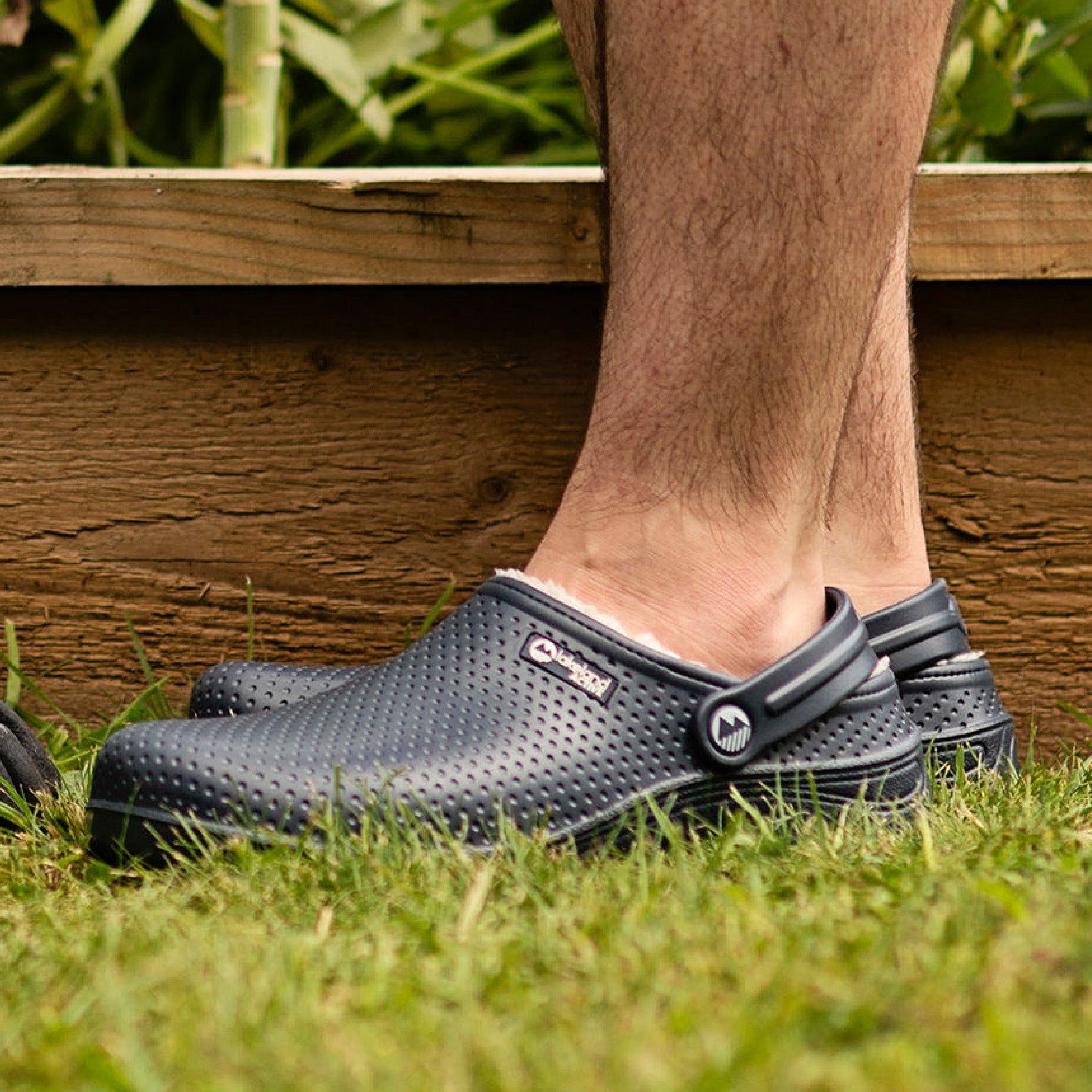 Men's Thermal Fleece Lined Dockray Clogs - Warm Winter House Shoes for Indoor & Outdoor Comfort - Perfect for Home, Garden, and Quick Errands