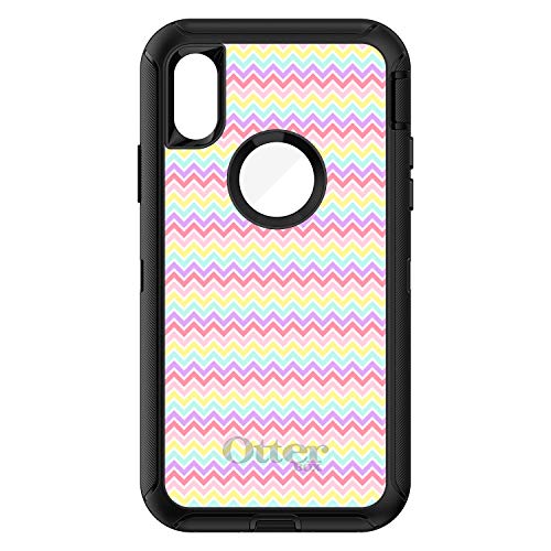 Rainbow Chevron Stripes Pattern On Black Case