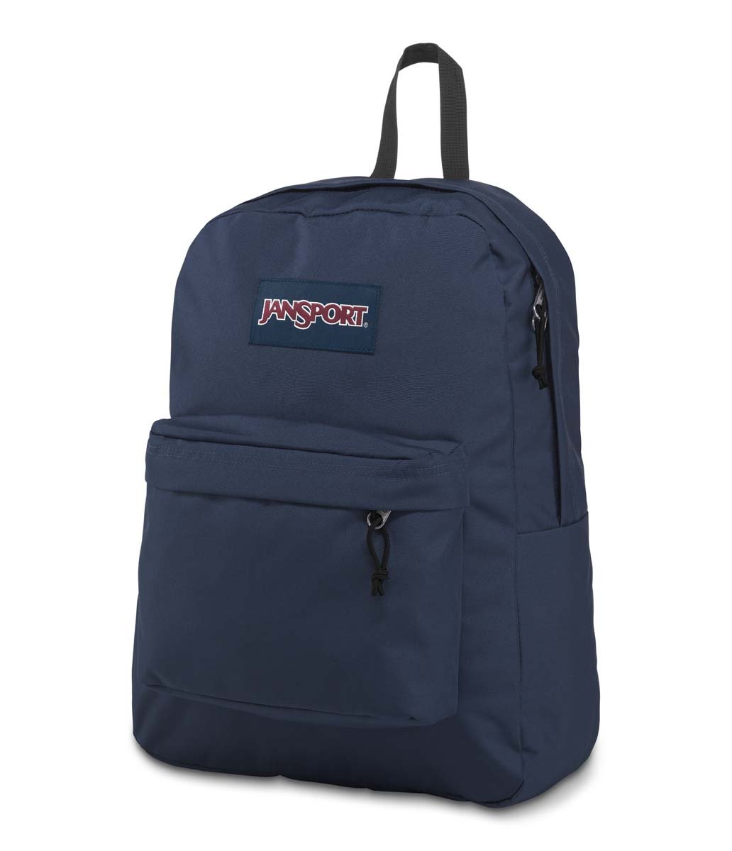 JanSport SuperBreak Backpack - Lightweight Laptop Backpack for School & Travel, Durable Navy Blue Daypack with Front Utility Pocket - Perfect for Students, Commuters & Outdoor Adventures