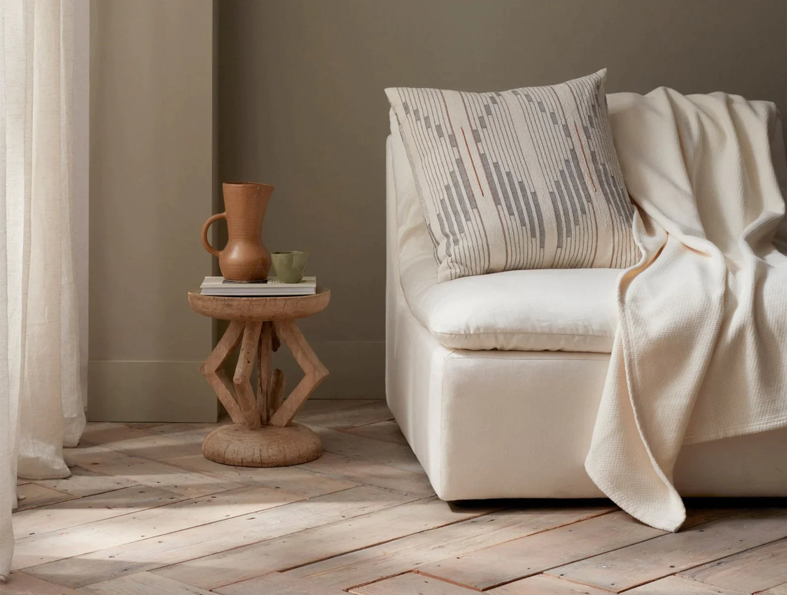 Premium Sequoia Washable Organic Cotton & Wool Blanket - Soft, Hypoallergenic, Eco-Friendly for Cozy Home, Bedroom, and Outdoor Use