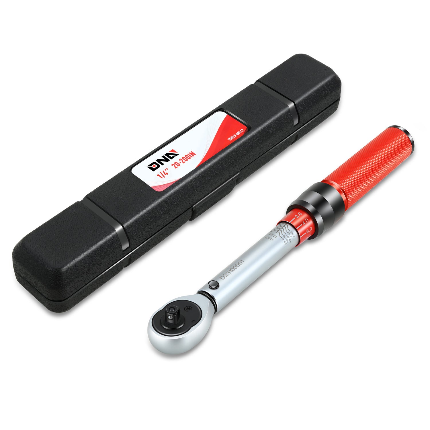 1/4 Inch Drive Click Torque Wrench - 20-200 ft-lb (2.26-22.6 Nm) Precision Tool for Automotive, Bicycle & Mechanical Repairs - Perfect for DIY Projects and Professional Use