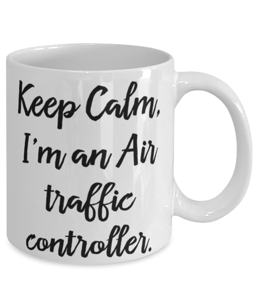 Keep Calm I'm an Air Traffic Controller Mug - 11oz & 15oz Coffee Cup for Aviation Professionals - Perfect Gift for Air Traffic Controllers & Pilots - Office, Home & Control Tower Use
