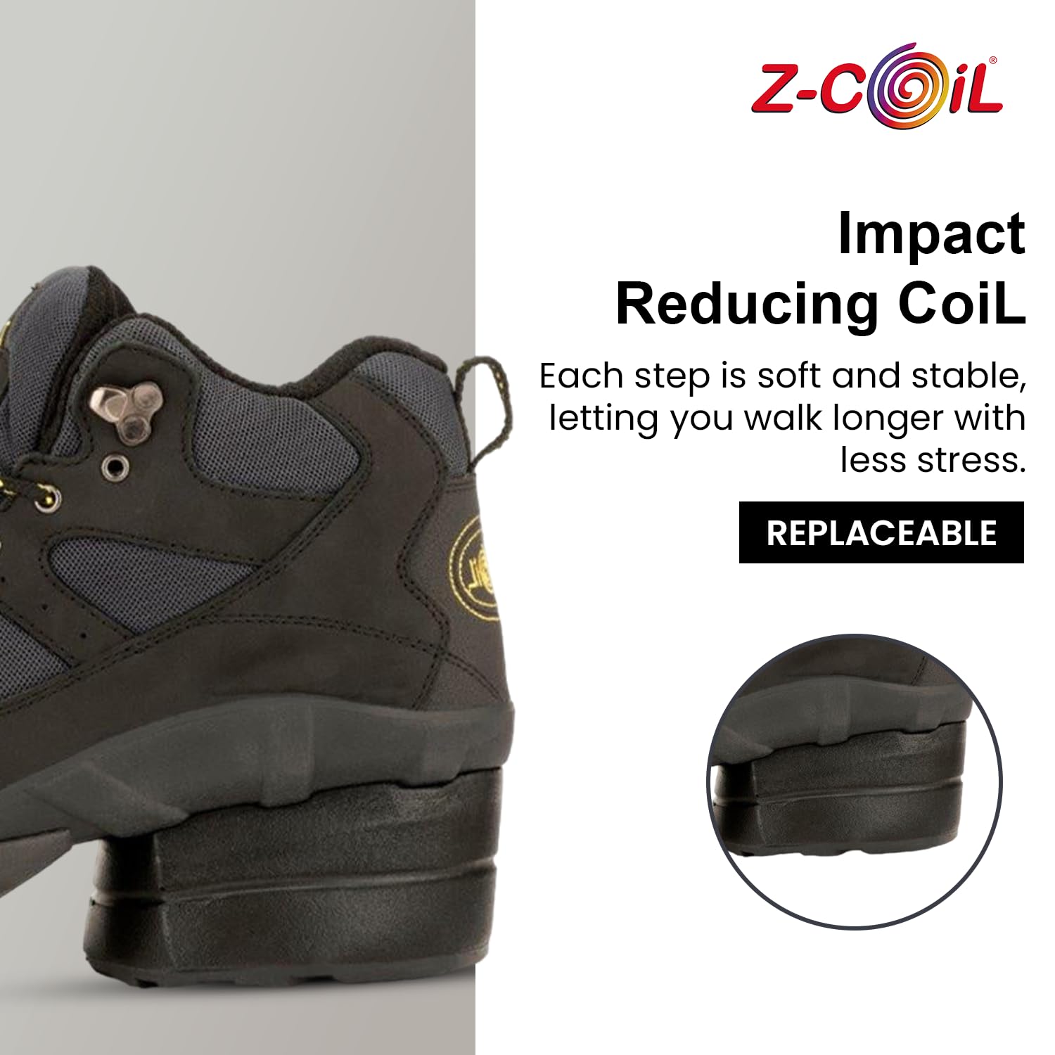 Z-CoiL Outback Women's Hiking Shoes - Orthopedic Footwear with Arch Support & Pain Relief - Comfortable Safety Toe Boots for Outdoor Walking, Trekking & Work - Ideal for Plantar Fasciitis & Heel Pain Sufferers