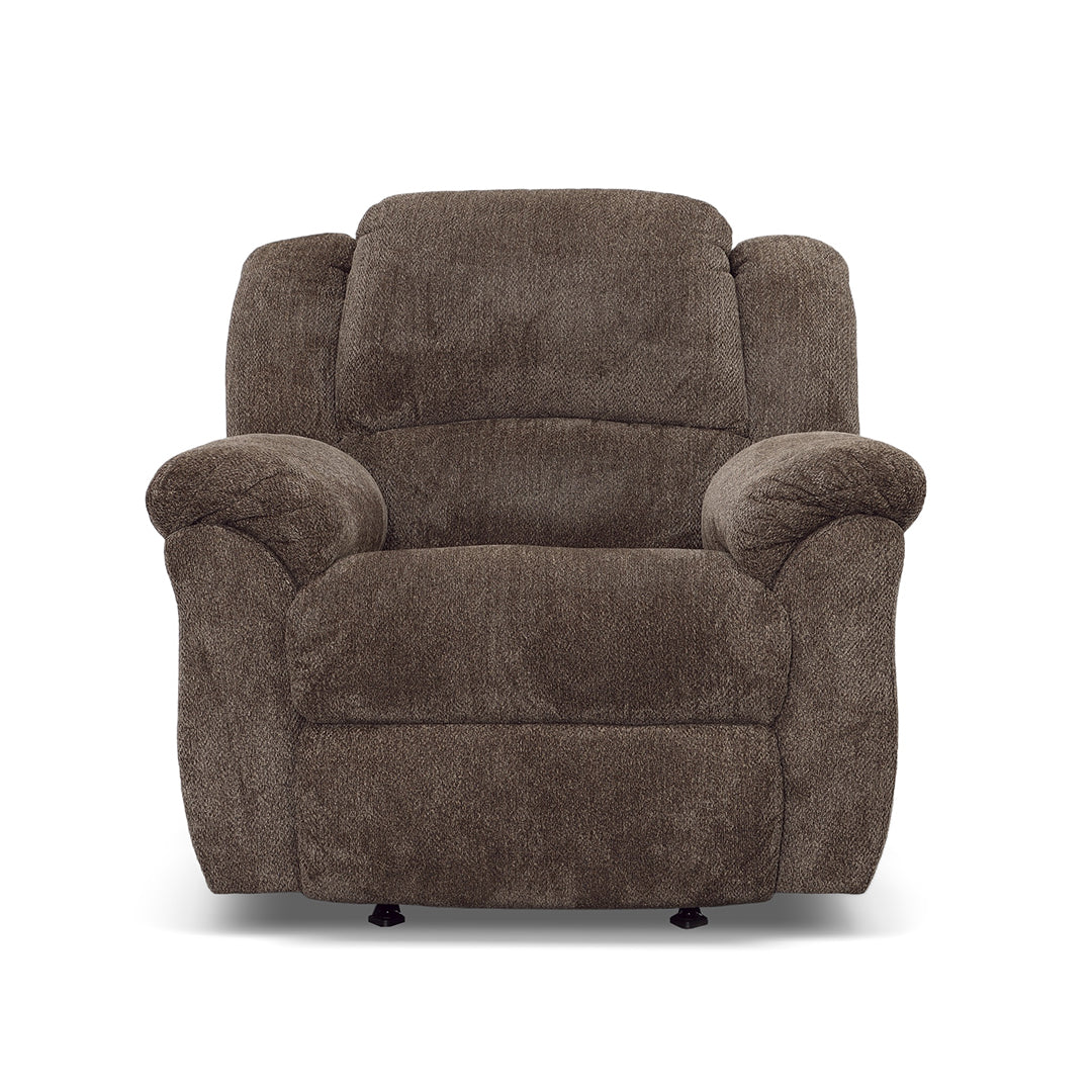Premium Newport Recliner Chair - Ergonomic Leather Reclining Sofa with Lumbar Support for Living Room, Home Theater & Office - Brown PU Leather Comfortable Lounge Chair for Relaxation & Entertainment