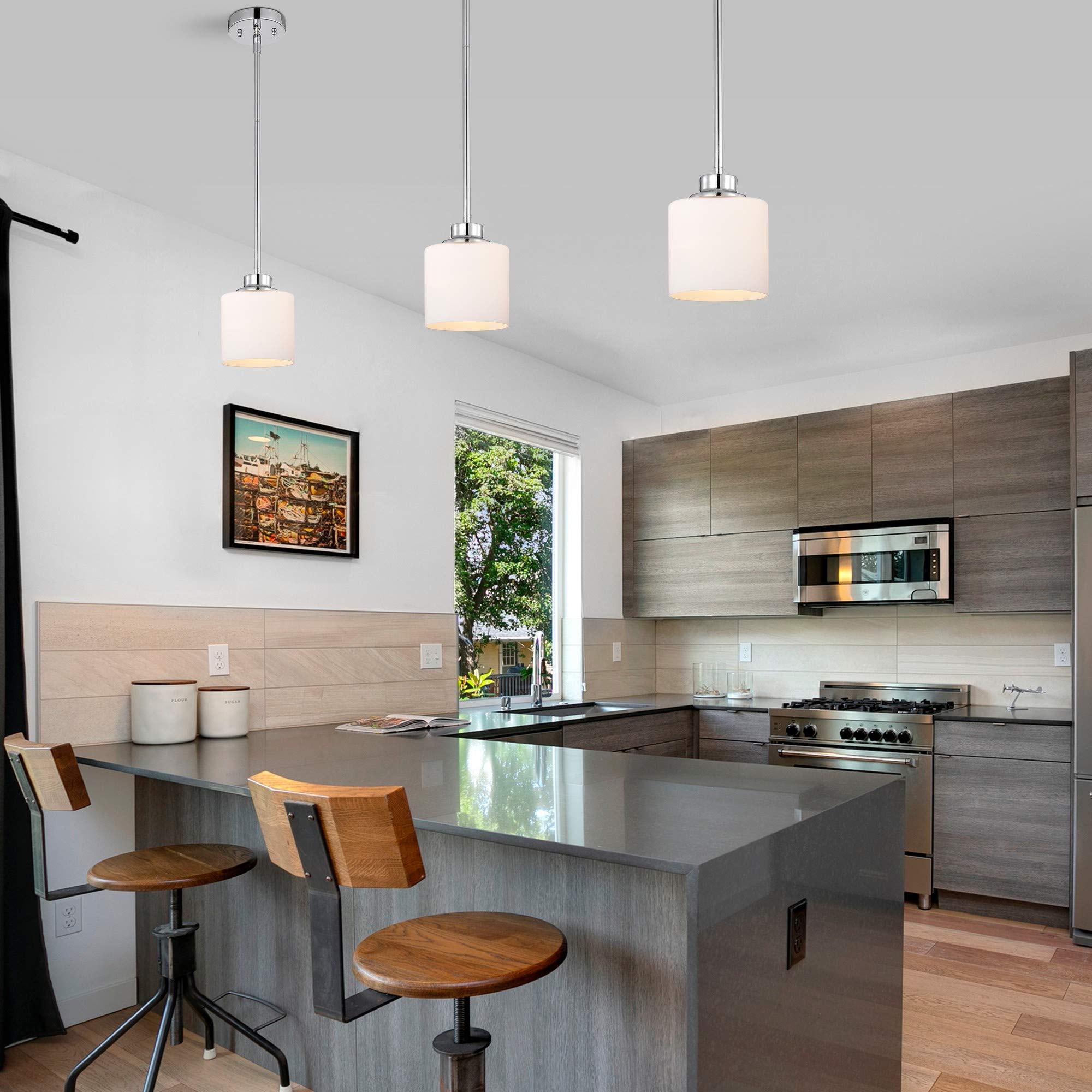 Benjara CH21036CM06-DP1 Modern Chrome Mini Pendant Light - 6