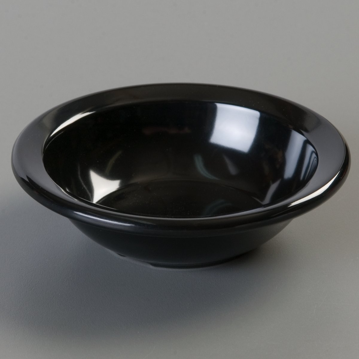 Carlisle KL80503 Kingline Rimmed Melamine Fruit Bowls - Set of 48, 4 3/4-Ounce, Black, NSF Certified - Perfect for Restaurants, Cafes, and Catering Events
