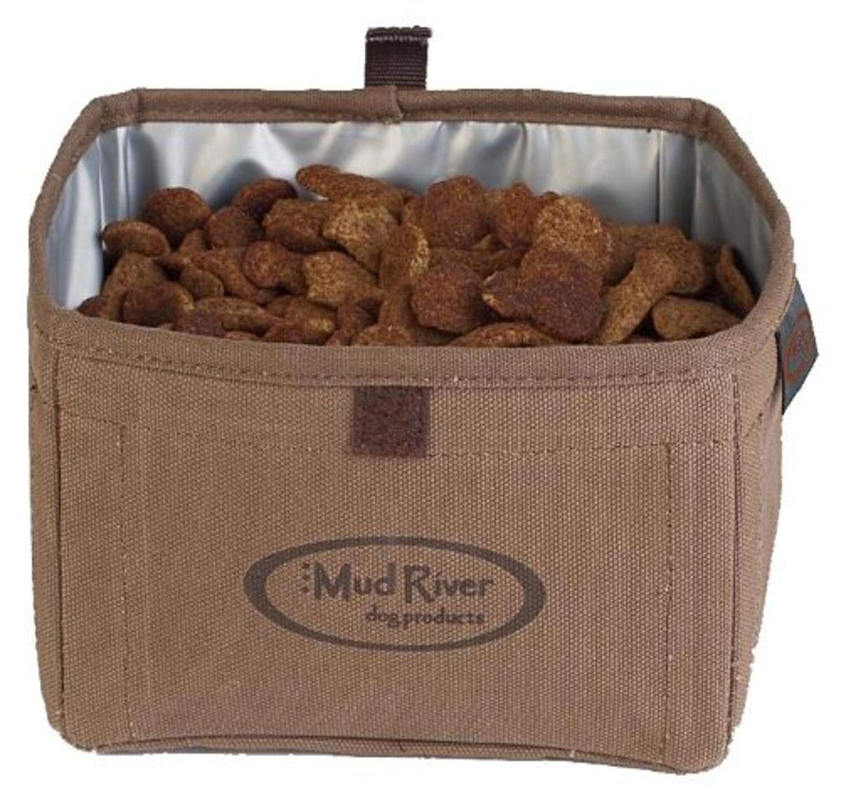 Mudriver The Oasis Pet Food Bowl - Non-Slip Slow Feeder Dog Bowl for Small Medium Large Dogs - Durable Ceramic Water & Food Dish for Cats & Puppies - Perfect for Home, Travel, Outdoor Use (Brown)