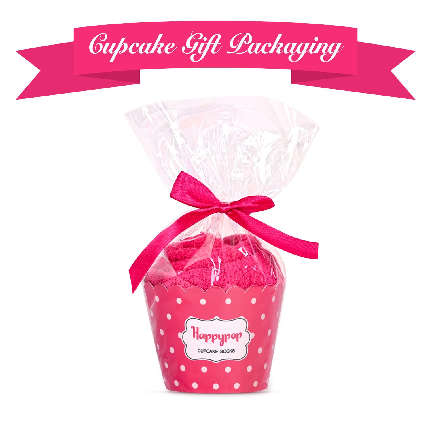 HappyPop Women's Food-Themed Socks - Cute Cupcake, Cake & Pickle Print Crew Socks for Teen Girls | Birthday, Thanksgiving Gift Idea | Perfect for Holiday Parties, Baking Enthusiasts & Fun Outfits