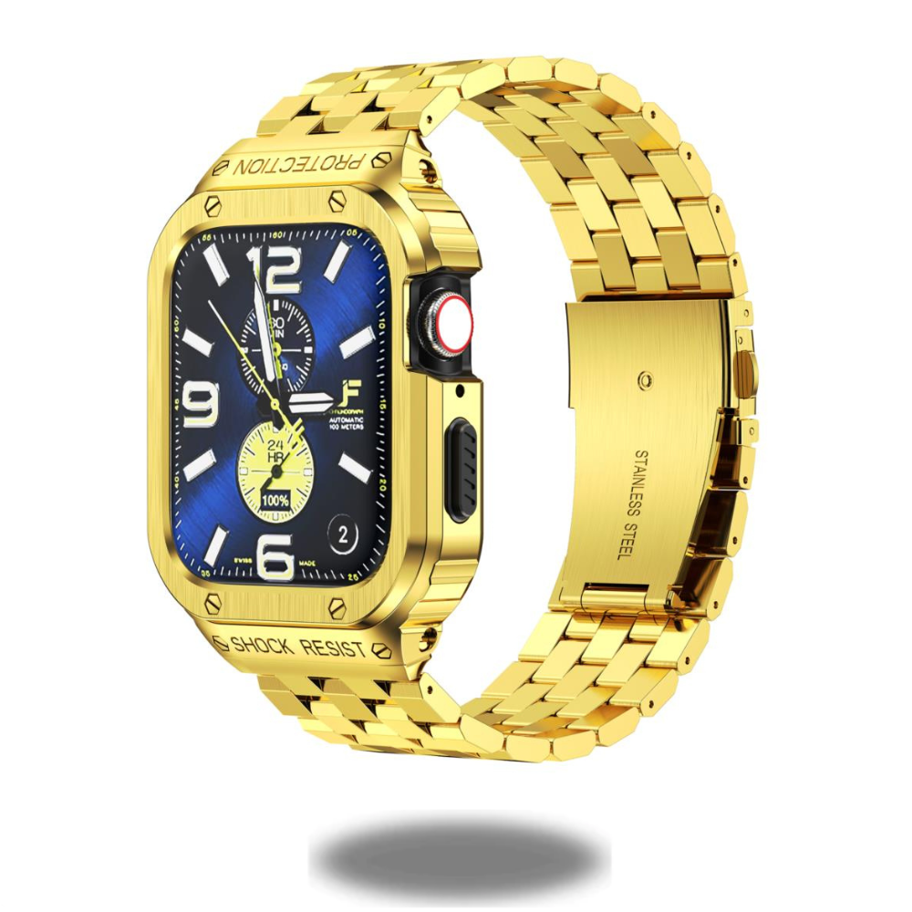 Modern Stainless Steel Watch Case & Band - Durable Waterproof Watch Accessory for Men & Women | Perfect for Daily Wear, Business Meetings & Outdoor Activities