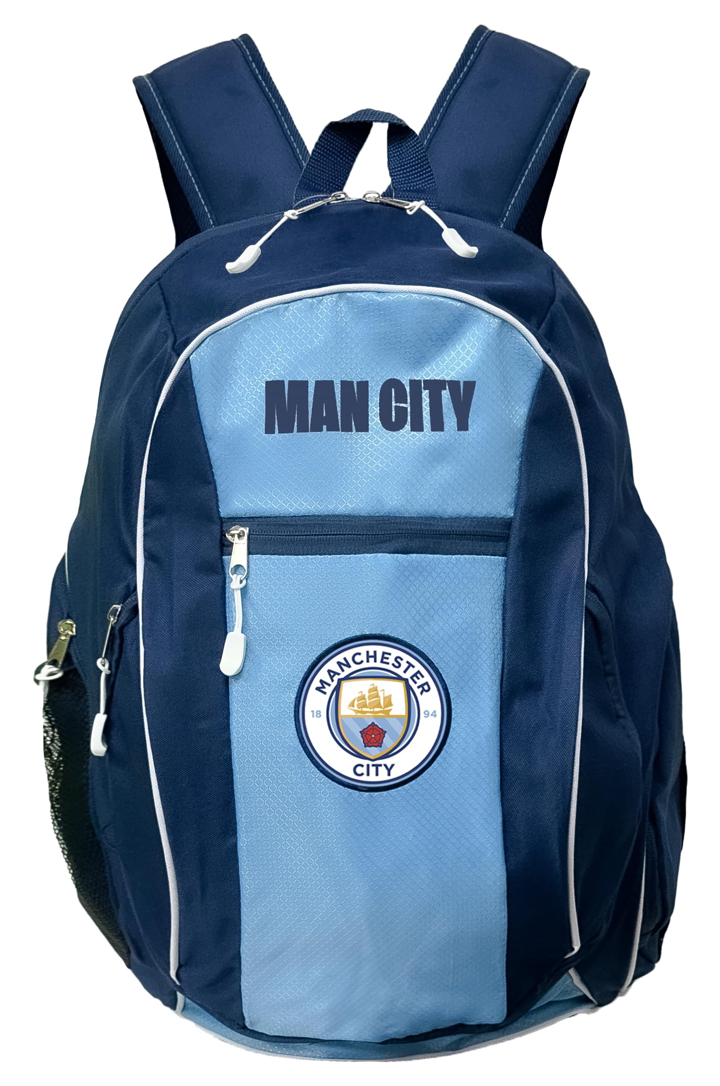 Official Manchester City Backpack for Adults - Licensed Soccer Backpack with Ball Compartment | Perfect for Training, Travel & Match Days