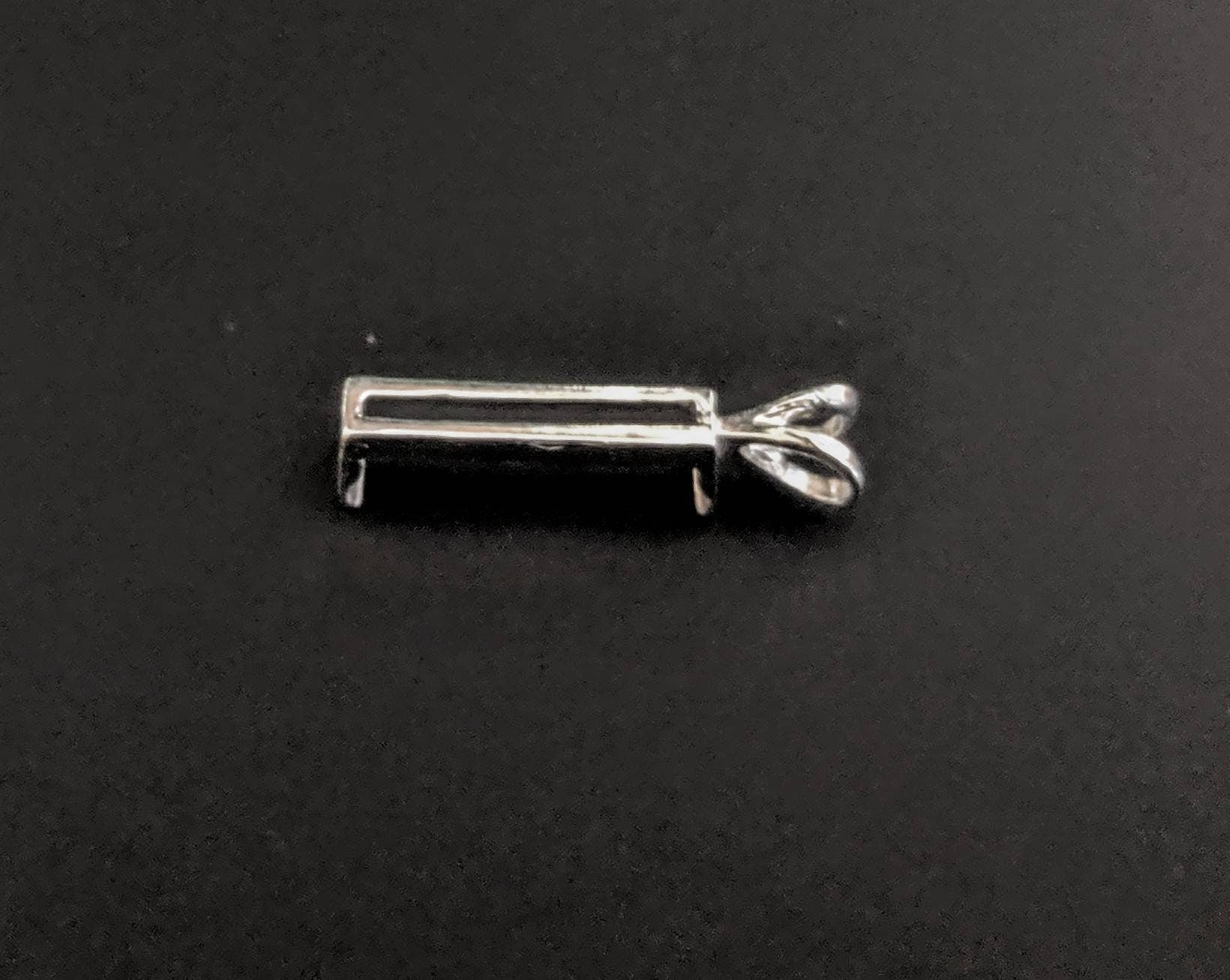 Solid Sterling Silver or 14kt Gold 6mm-30mm Medium Tourmaline Cut Pendant Setting | Handcrafted in USA | Jewelry Making Supplies for Necklaces & DIY Projects