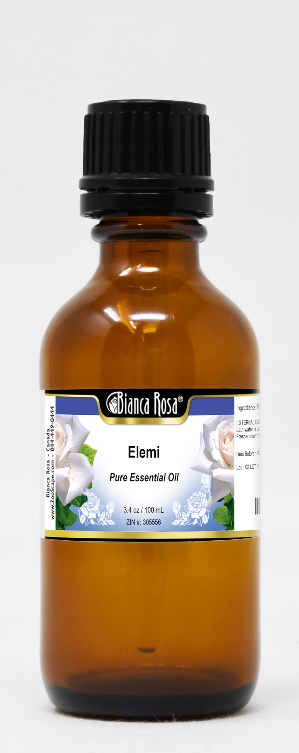 Elemi Pure Essential Oil 3.40 oz (100ml) - 100% Natural Therapeutic Grade for Aromatherapy, Massage & Skin Care - ZIN 305556 - Perfect for Relaxation, Stress Relief & DIY Beauty Products