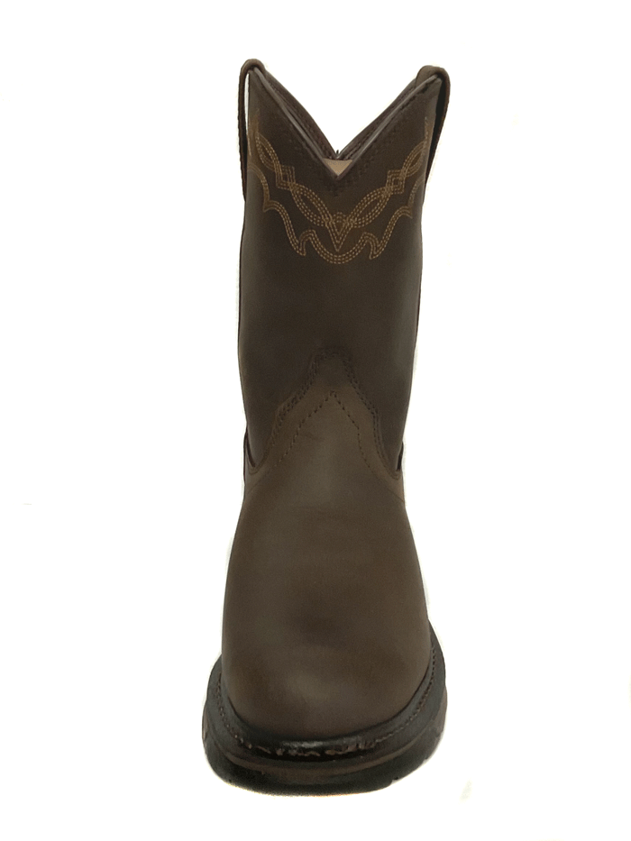 Ariat Men's WorkHog Waterproof Work Boots - Oil & Slip Resistant, Distressed Brown Leather - Ideal for Construction, Farming & Outdoor Work