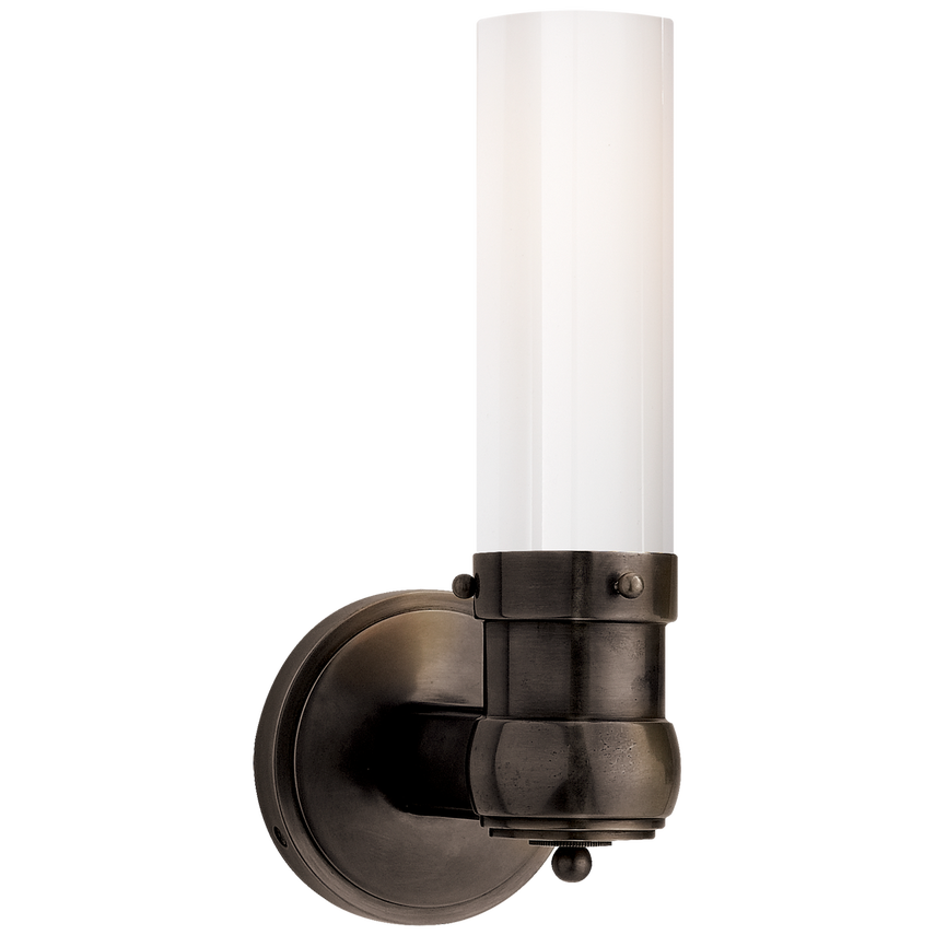 Graydon Single Bath Sconce - Modern Wall Light Fixture for Bathroom Vanity, Powder Room or Spa - Oil Rubbed Bronze Finish, Dimmable LED Compatible - Perfect for Home Decor and Relaxing Ambiance