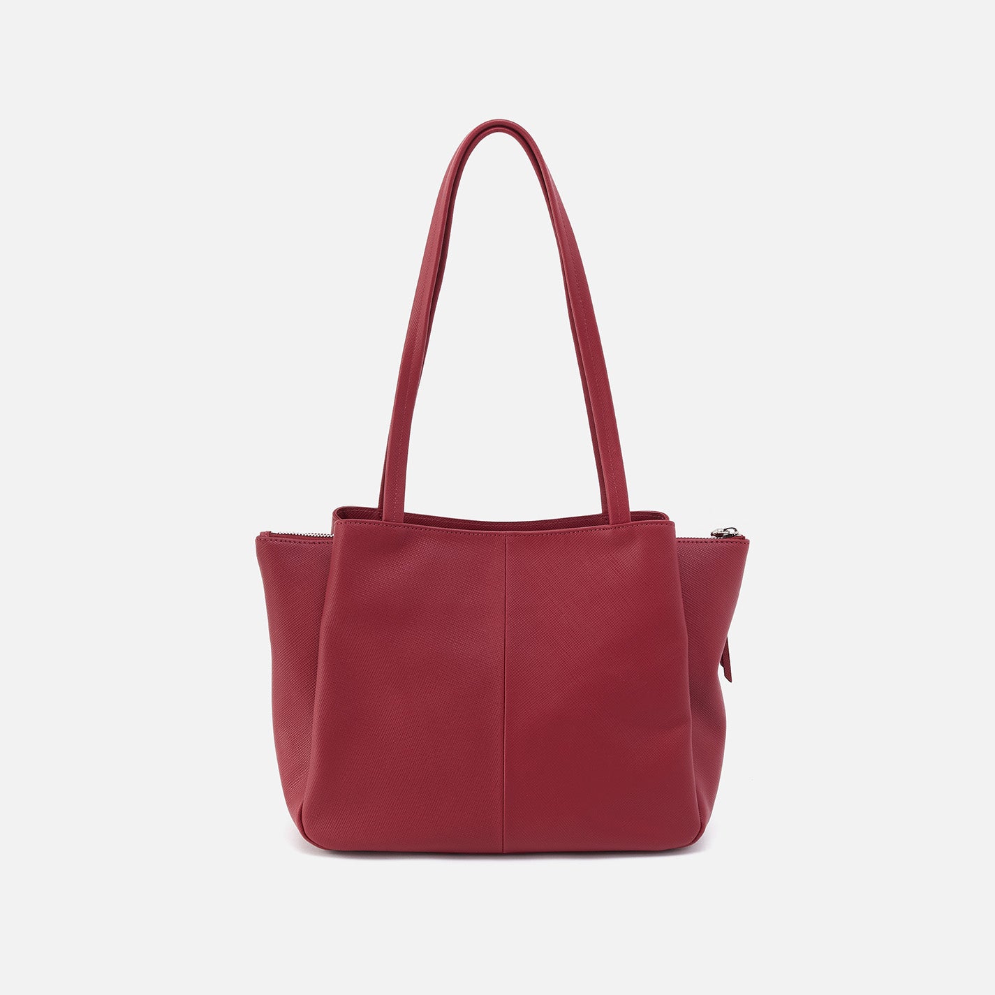 Premium Soft Saffiano Leather Medium Tote Bag in Cranberry - Stylish Work Bag, Travel Tote & Everyday Purse for Women