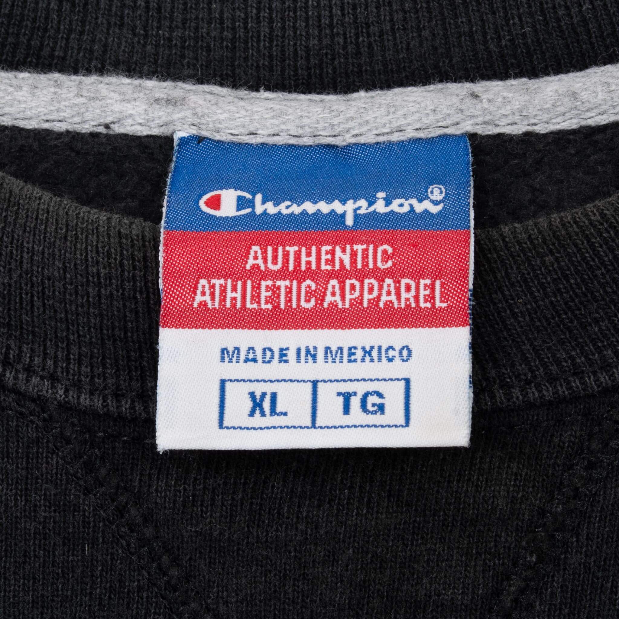 Vintage Champion Classic Black Sweatshirt 2000s XL - Retro Unisex Hoodie for Casual Wear & Street Style Fashion