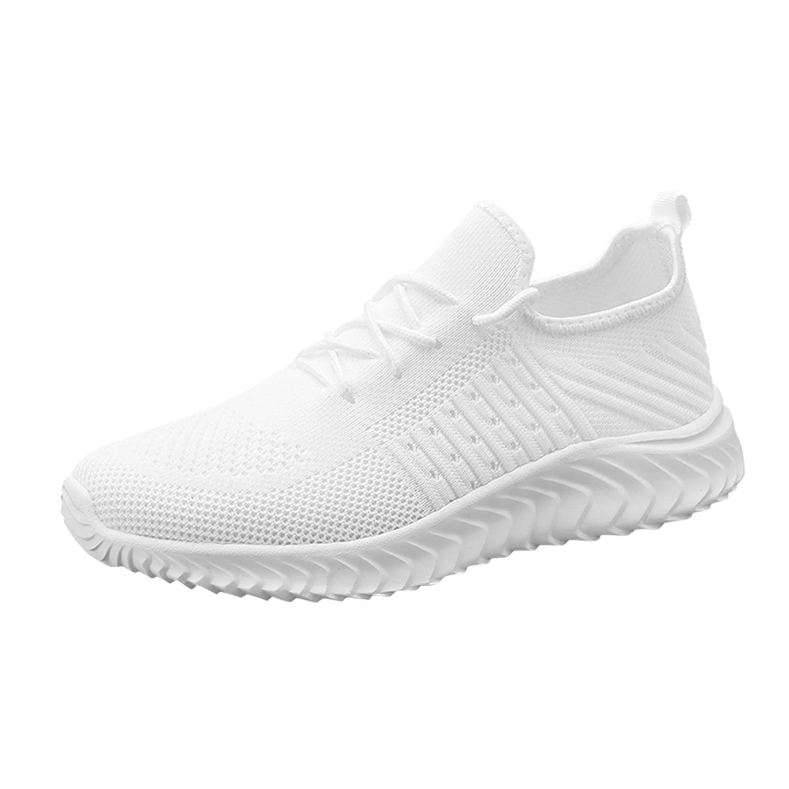 Breathable Colorful Casual Fashion Lace-Up Mesh Sneakers for Men - Soft Comfortable Round White Shoe Laces - Perfect for Running, Walking & Everyday Wear