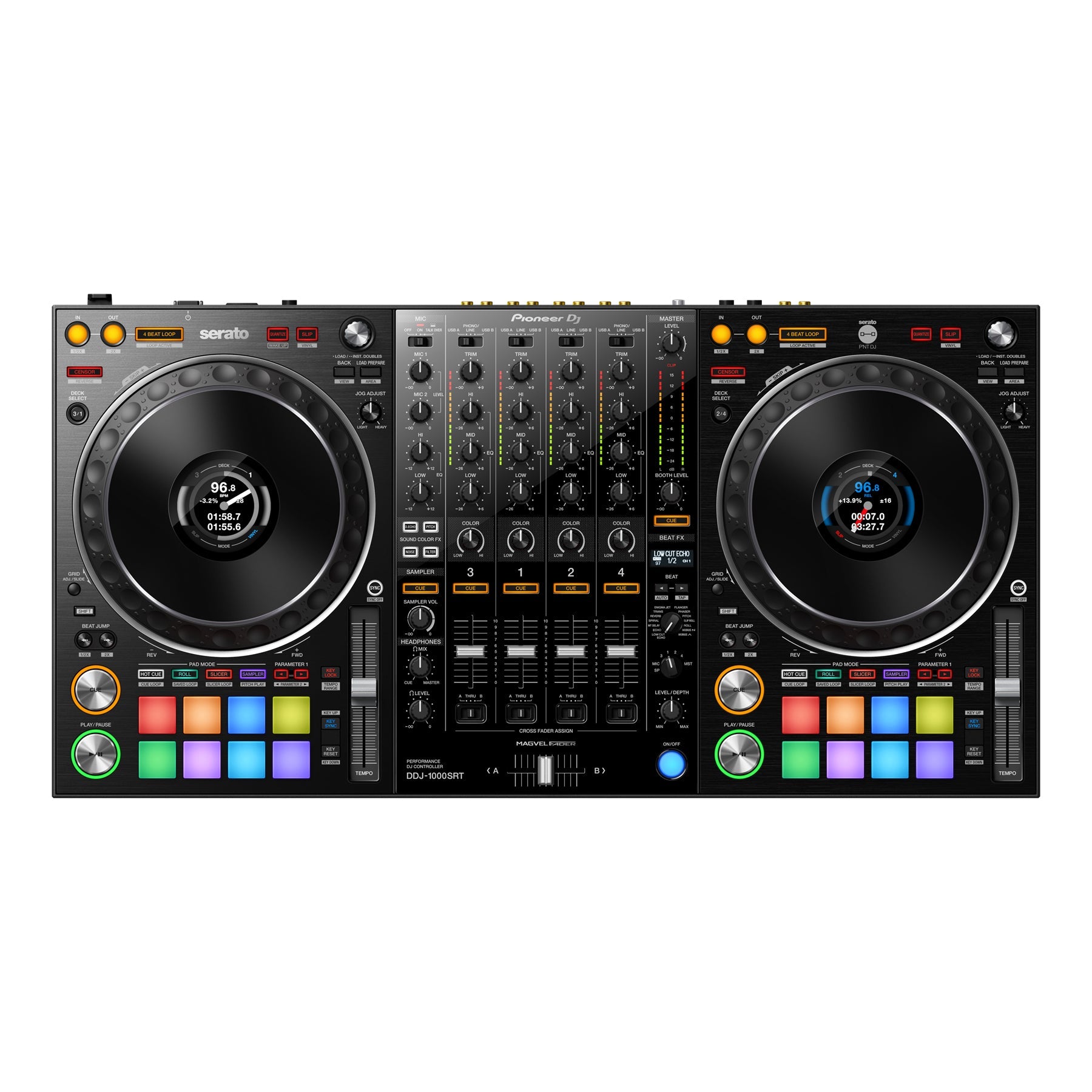 Pioneer DJ DDJ 1000SRT 4-Channel Professional DJ Controller for Serato DJ Pro - Perfect for Clubs, Parties & Live Performances (Open Box)