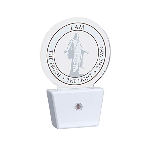 Religious Night Light - LED Plug-in Nightlight for Prayer & Meditation, Perfect for Bedroom, Nursery, or Chapel Decor (Angel Design)