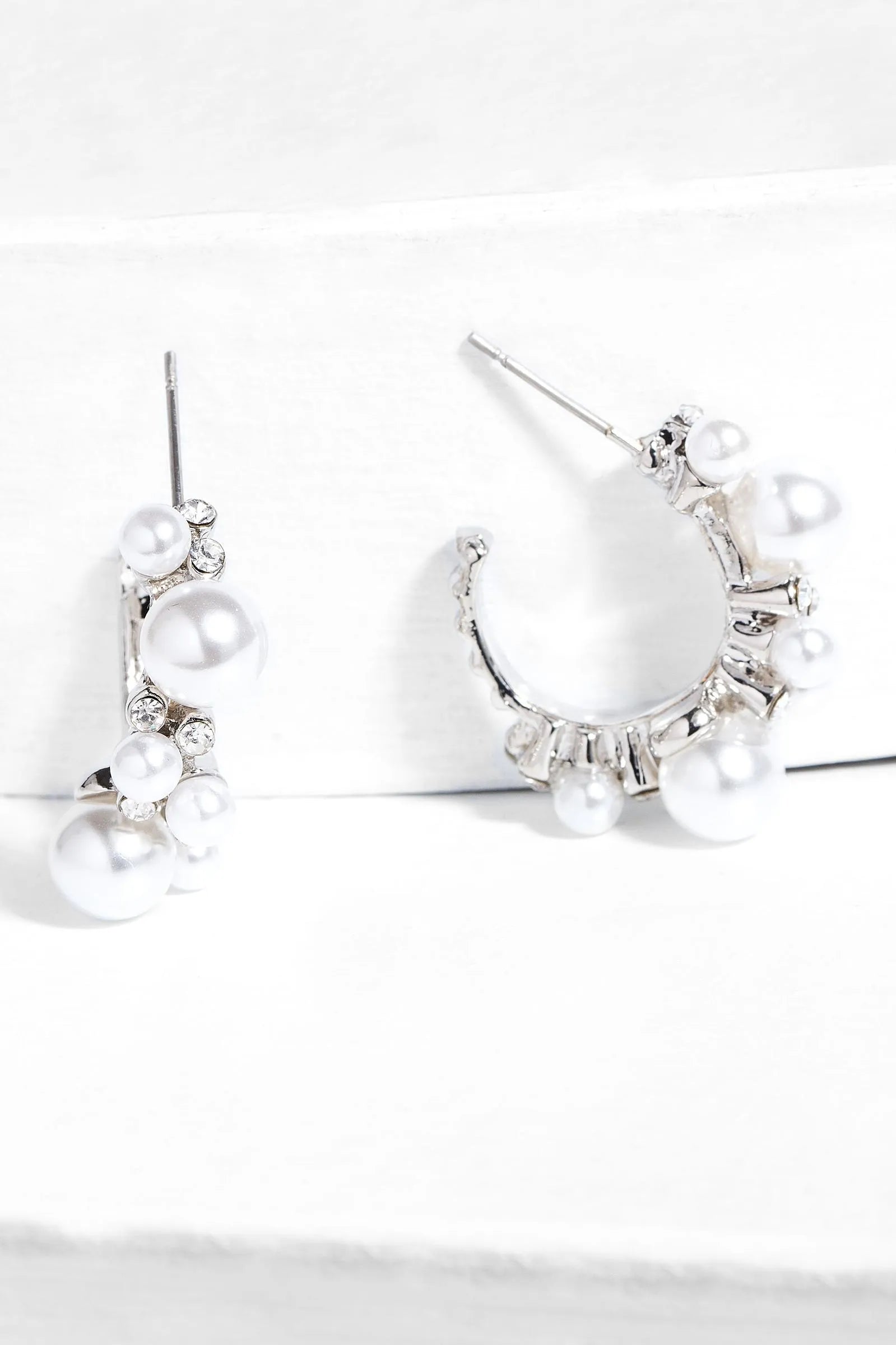 Stylish Multi Pearl Hoop Earrings for Women - Trendy Fashion Jewelry Gift for Parties, Weddings & Everyday Wear