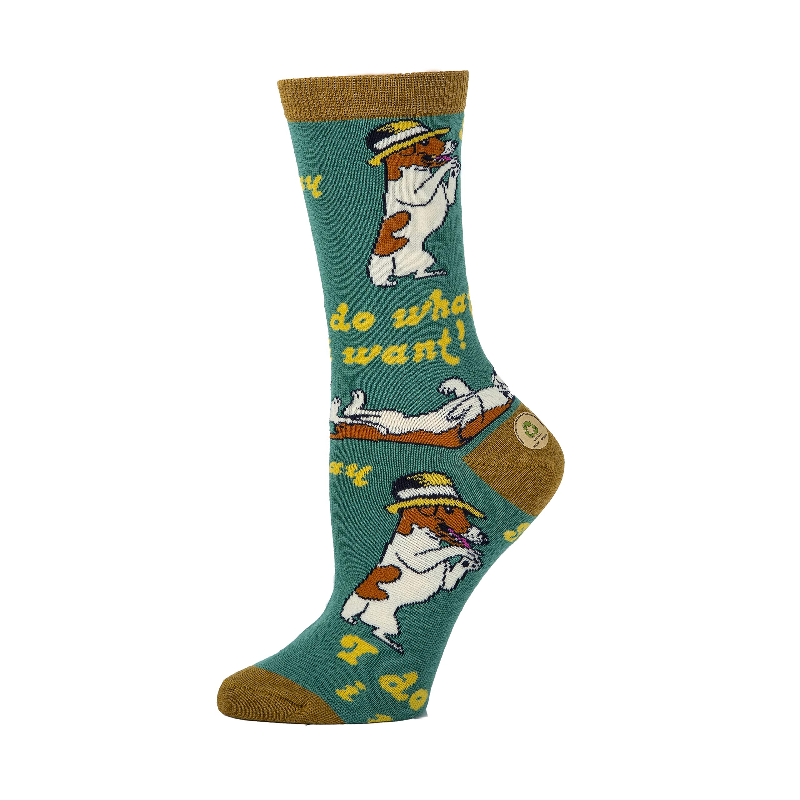 Funny Animal Crew Socks for Women - Cute Dog Lover Novelty Socks (Fits US Women's Shoe Size 5-10) - Perfect Gift for Pet Owners, Office Humor & Casual Wear