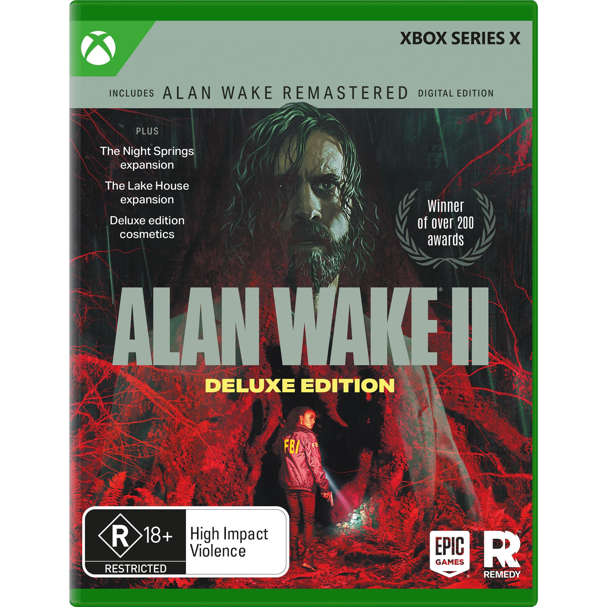 Alan Wake 2 Deluxe Edition - Xbox Series X & PS5 | Survival Horror Game with Bonus Content | Perfect for Nighttime Gaming & Horror Fans