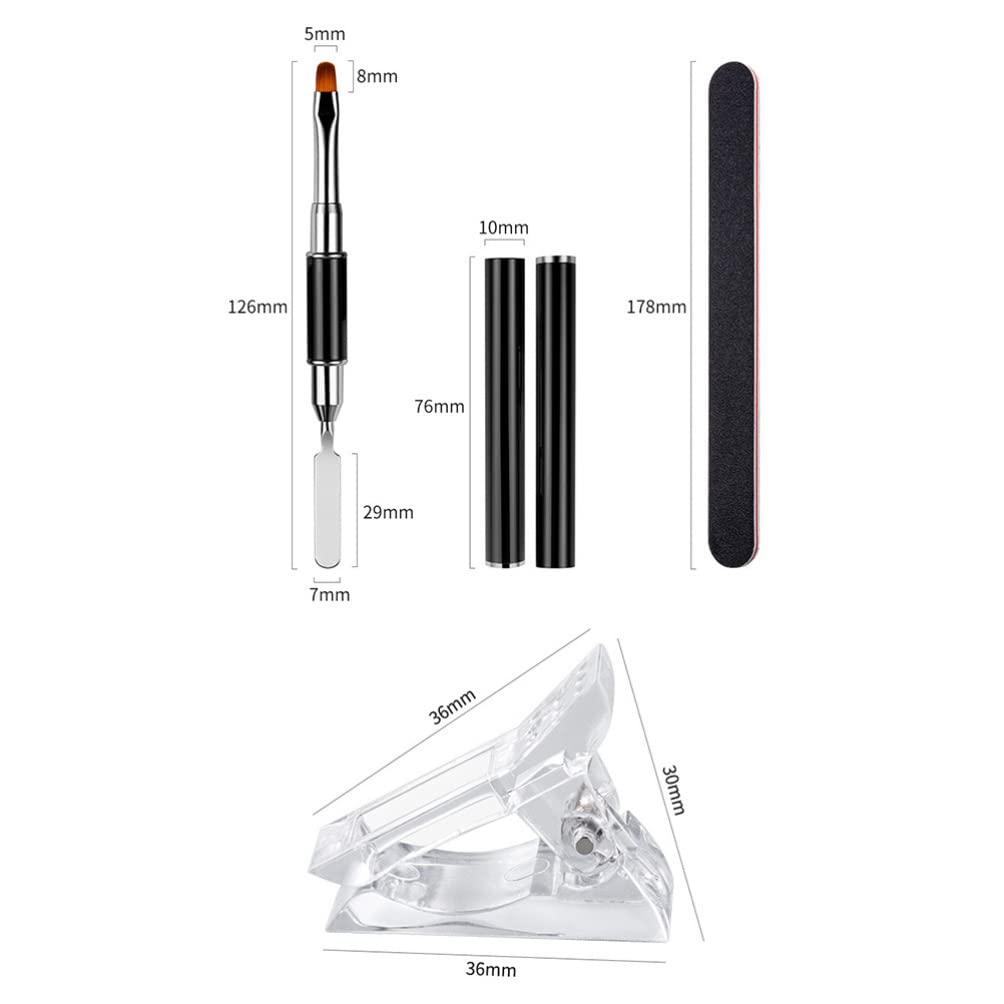 EXCLUZO Nail Tips Clips for Quick Nail Building - Flat & Coffin False Nail Tips for Gel Manicure, Nail Extensions & Salon DIY - Perfect for Nail Art Design, Home Manicures & Professional Salon Use