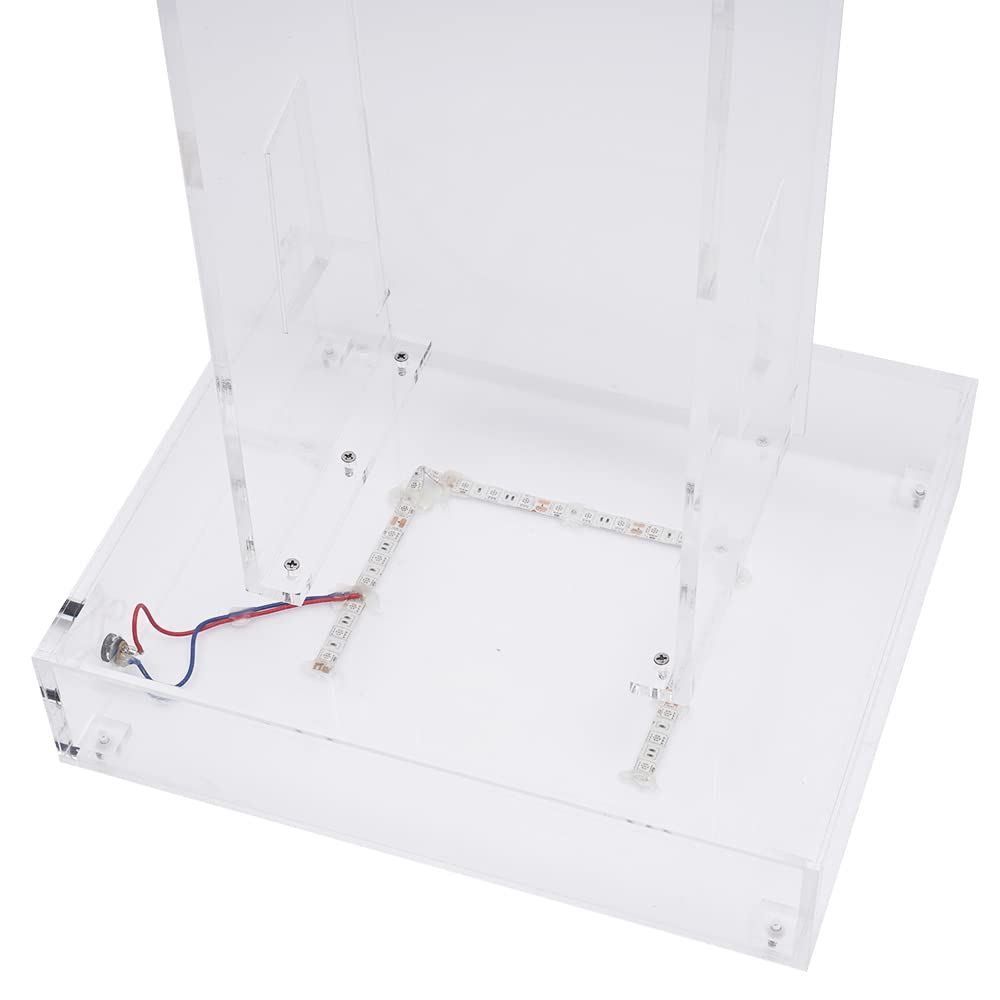 Clear Acrylic LED Podium Stand - Portable Presentation Lectern for Church, Office & Classroom - Perfect for Sermons, Speeches & Professional Events