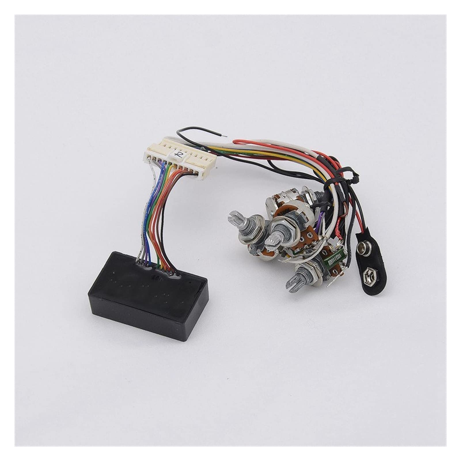 Electric Guitar Wiring Harness Kit - 2 Band EQ Active Preamp Circuit for Passive Bass Pickups | Upgrade for Rock & Bass Guitars | DIY Guitar Repair & Tone Enhancement