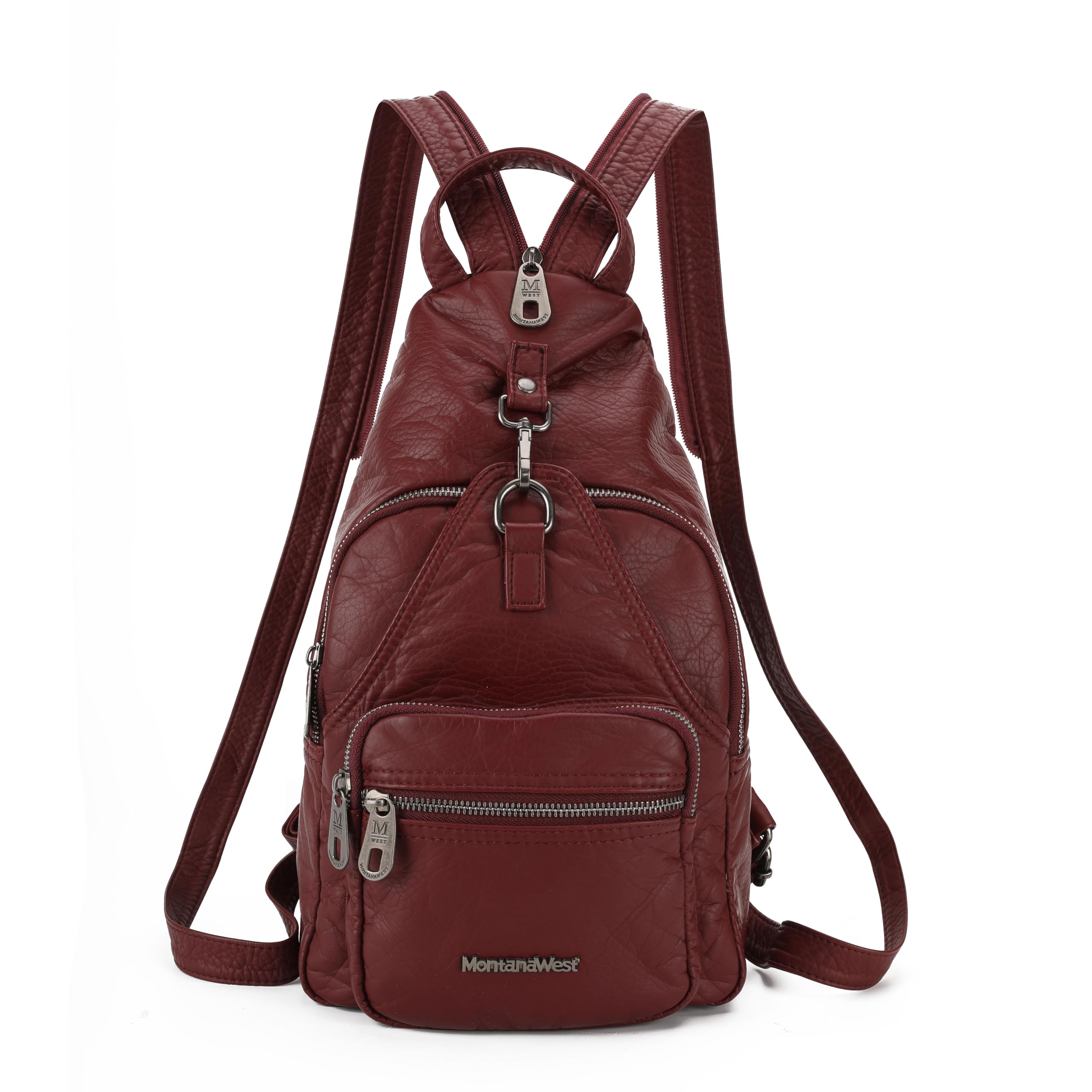 Montana West Women's Convertible Backpack - Vegan Leather Sling Bag with Adjustable Strap, Vintage Shoulder Purse for Daily Use, Travel & Work