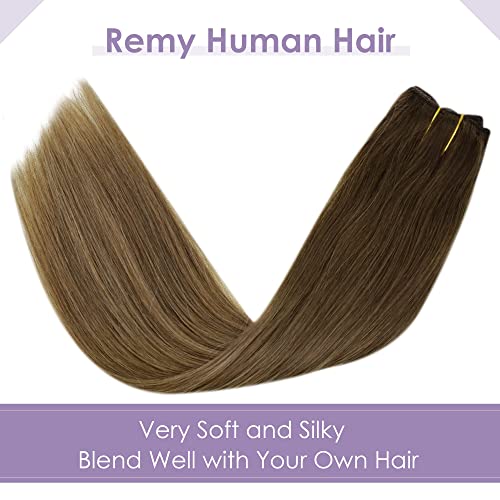 Premium Fish Line Halo Hair Extensions with Invisible Clips - Seamless 100% Human Hair Extensions for Length & Volume - Perfect for Weddings, Parties & Daily Styling