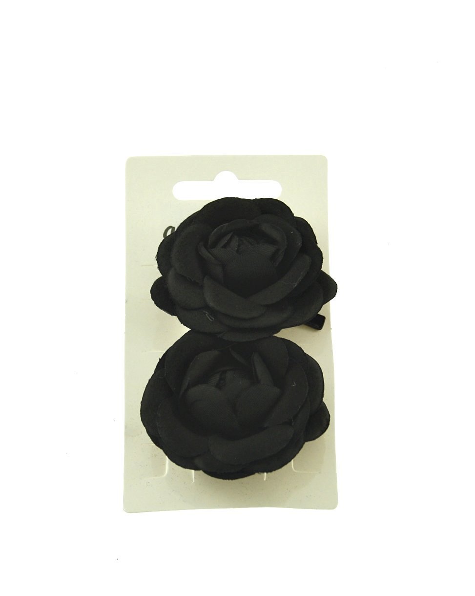 Zac's Alter Ego Rose Flower Hair Clips - 2 Pack Elegant Artificial Rose Hairpins for Women, Bridal Accessories, Wedding Hairstyles, Prom and Special Occasions