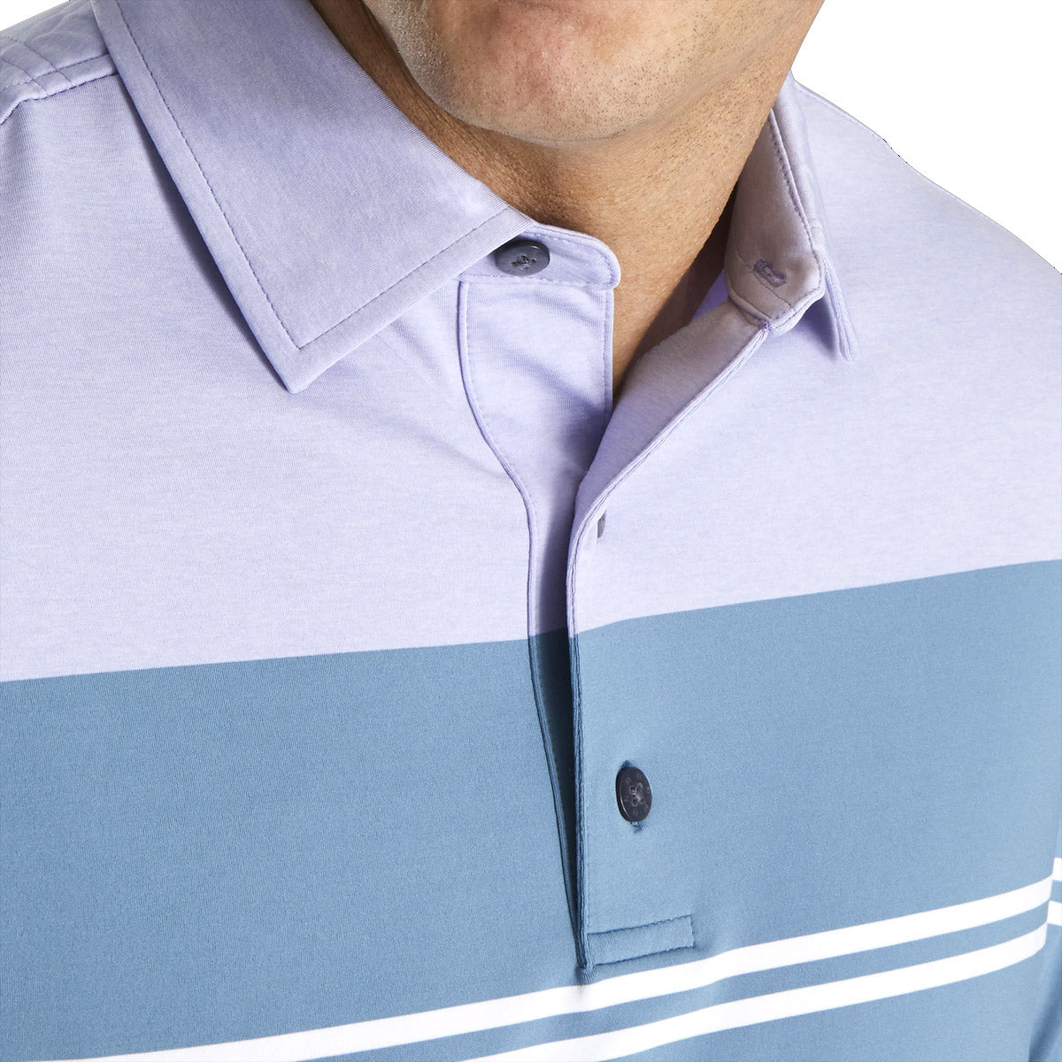 FootJoy Heather Color Block Lisle Men's Golf Polo Shirt - Moisture-Wicking & UV Protection - Perfect for Golf Tournaments & Summer Outdoor Sports