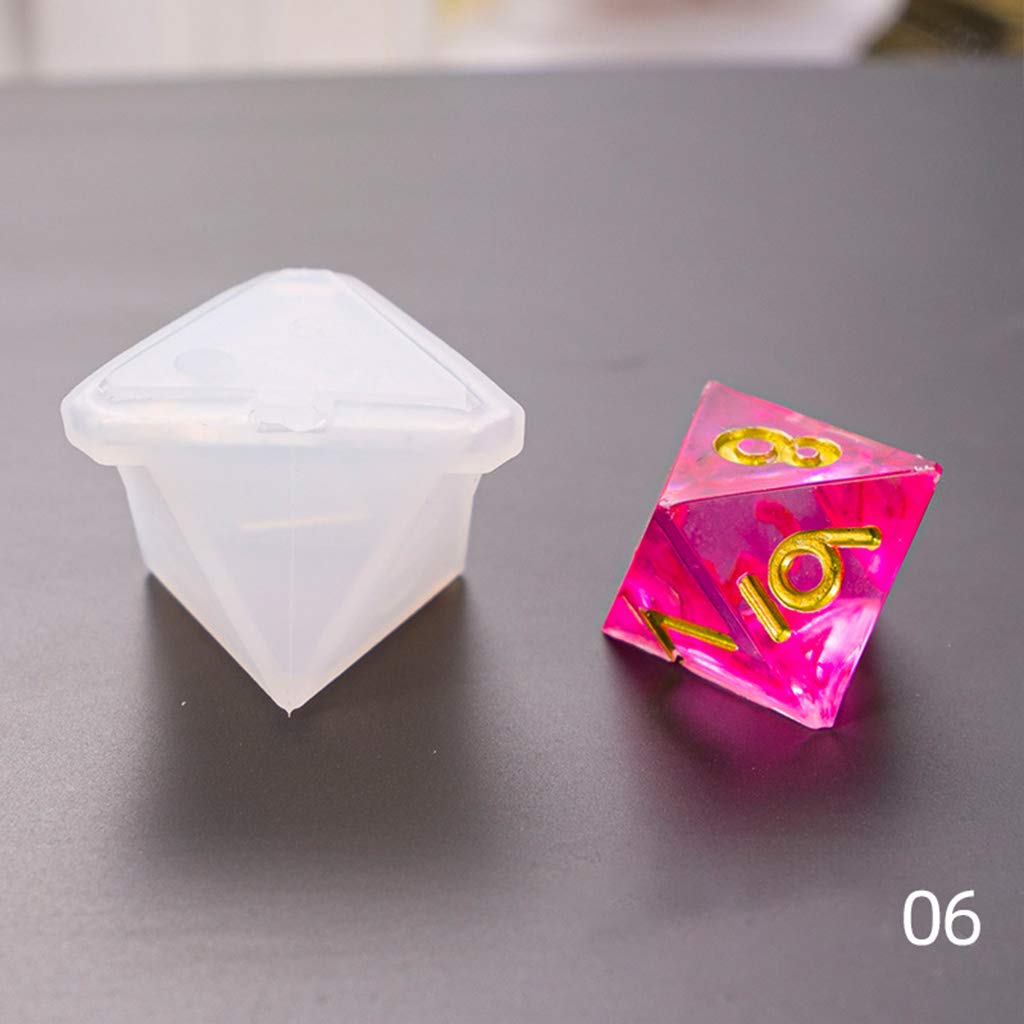 Premium Silicone Dice Molds for Resin Casting - 3D Fillet Shape Epoxy Resin Dice Molds Set with Multi-Spec Options - Perfect for DIY Tabletop Games, D&D, RPG and Board Game Accessories