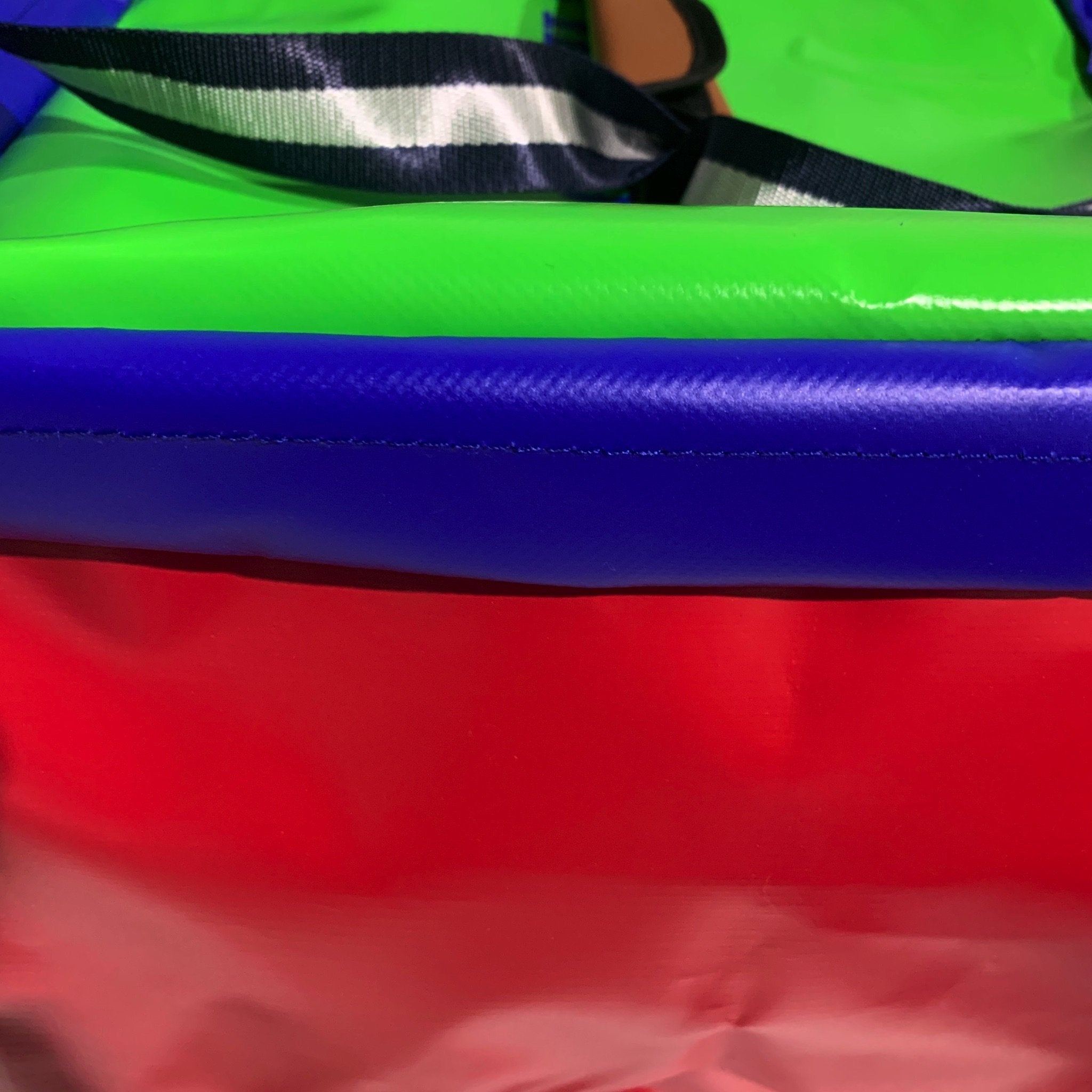 Durable Vinyl Bag for Women & Men - Waterproof & Lightweight - Green, Red, Blue - Perfect for Travel, Shopping & Daily Use