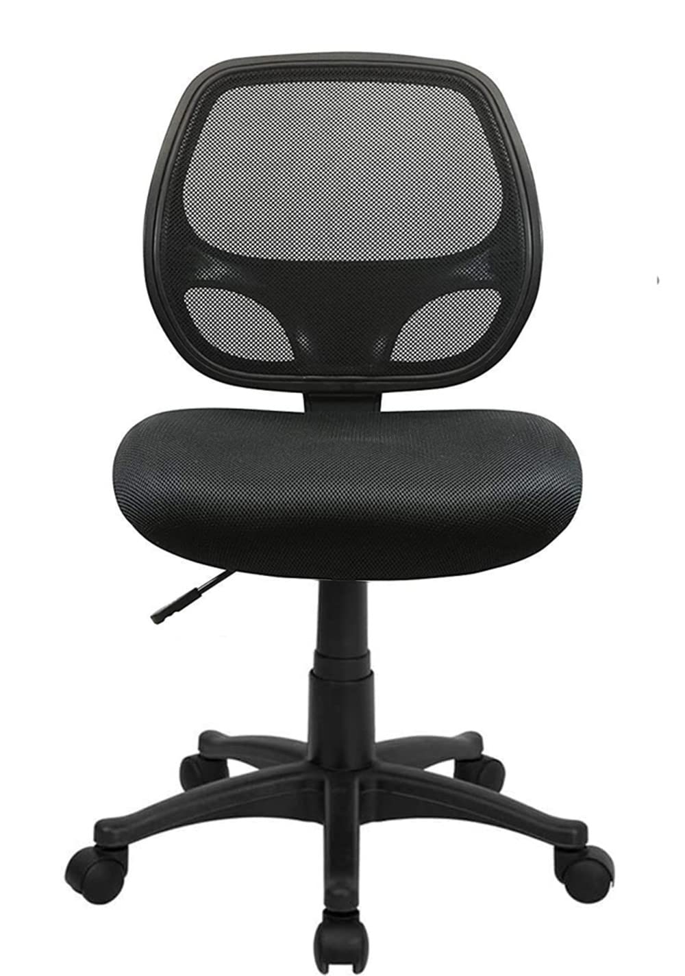Ergonomic Mid-Back Black Mesh Office Chair - Adjustable Computer Desk Chair for Home & Work - Comfortable Task Chair Without Arms for Long Hours Sitting