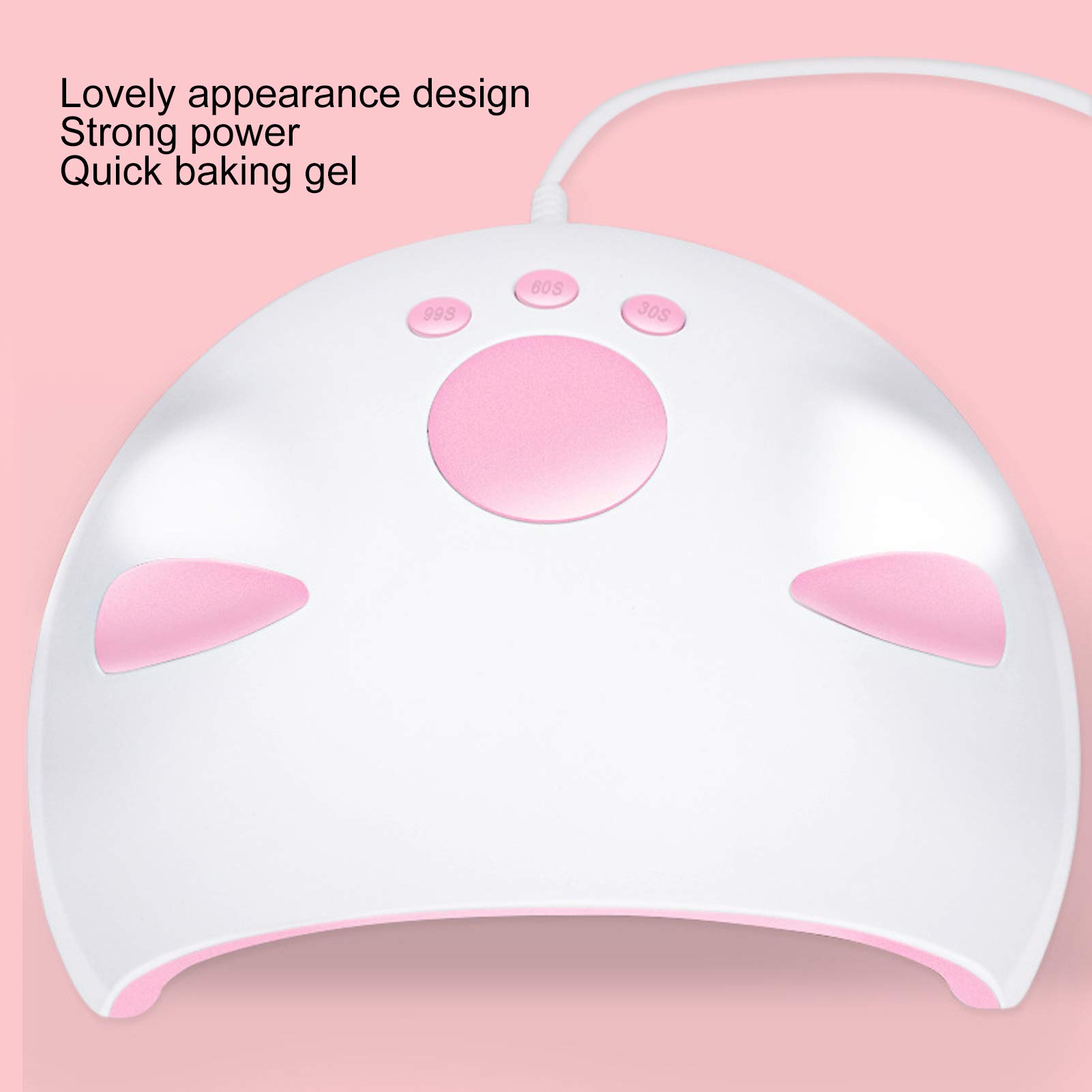 Ubersweet® 60W Professional UV LED Nail Dryer Lamp - Fast Curing for Gel Polish, Manicure & Pedicure | Portable Nail Art Machine for Home & Salon Use (Perfect for DIY Nail Care, Gel Polish Drying & Nail Art Design)